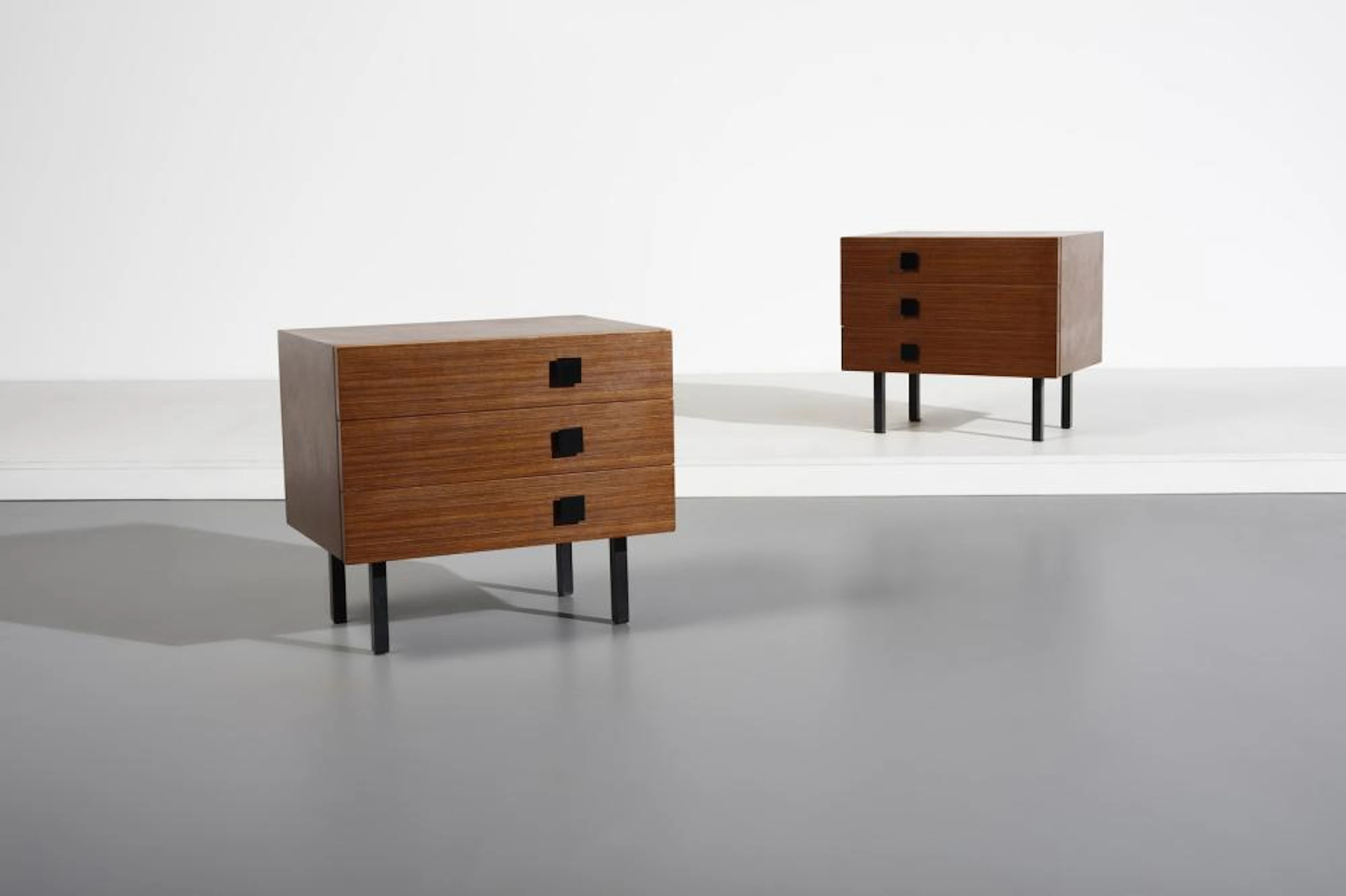 BRAAKMAN CEES (1917 - 1995) Pair of bedside tables for Pastoe