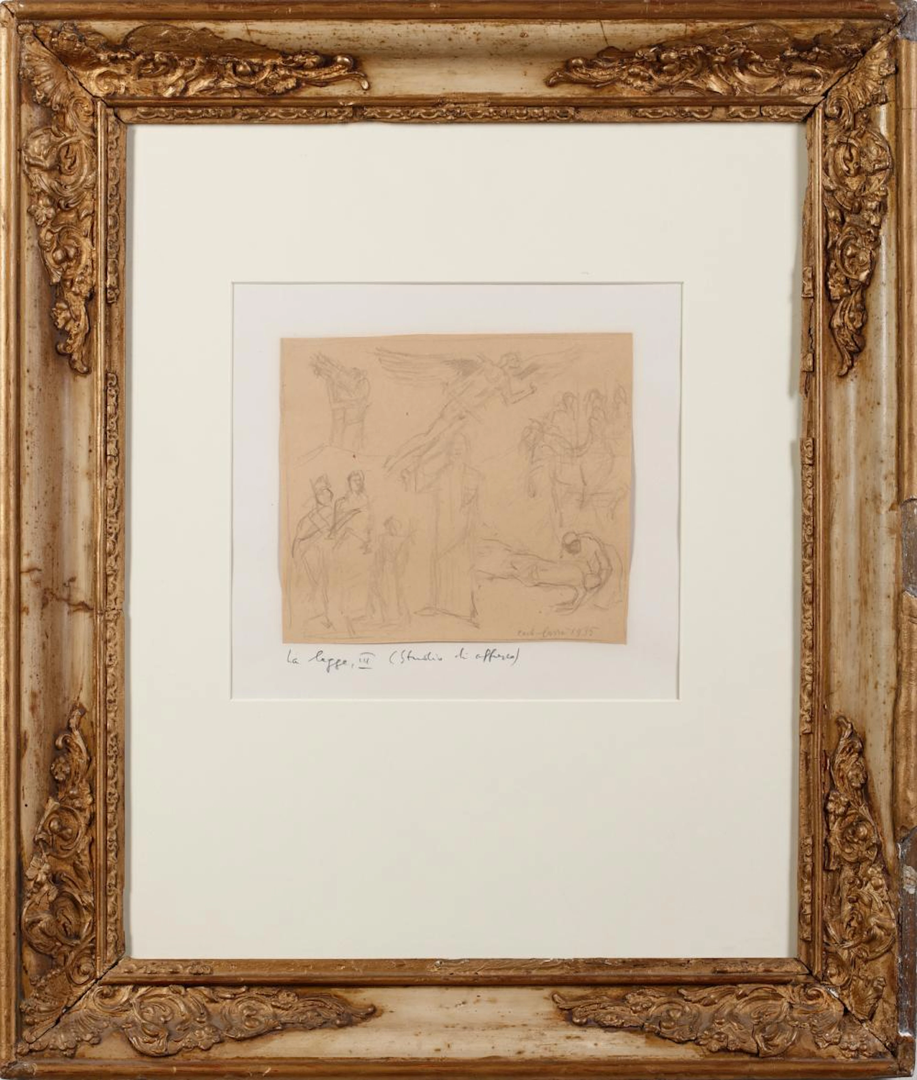 CARRA' CARLO (1881 - 1966) La legge, III (Studio di affresco).