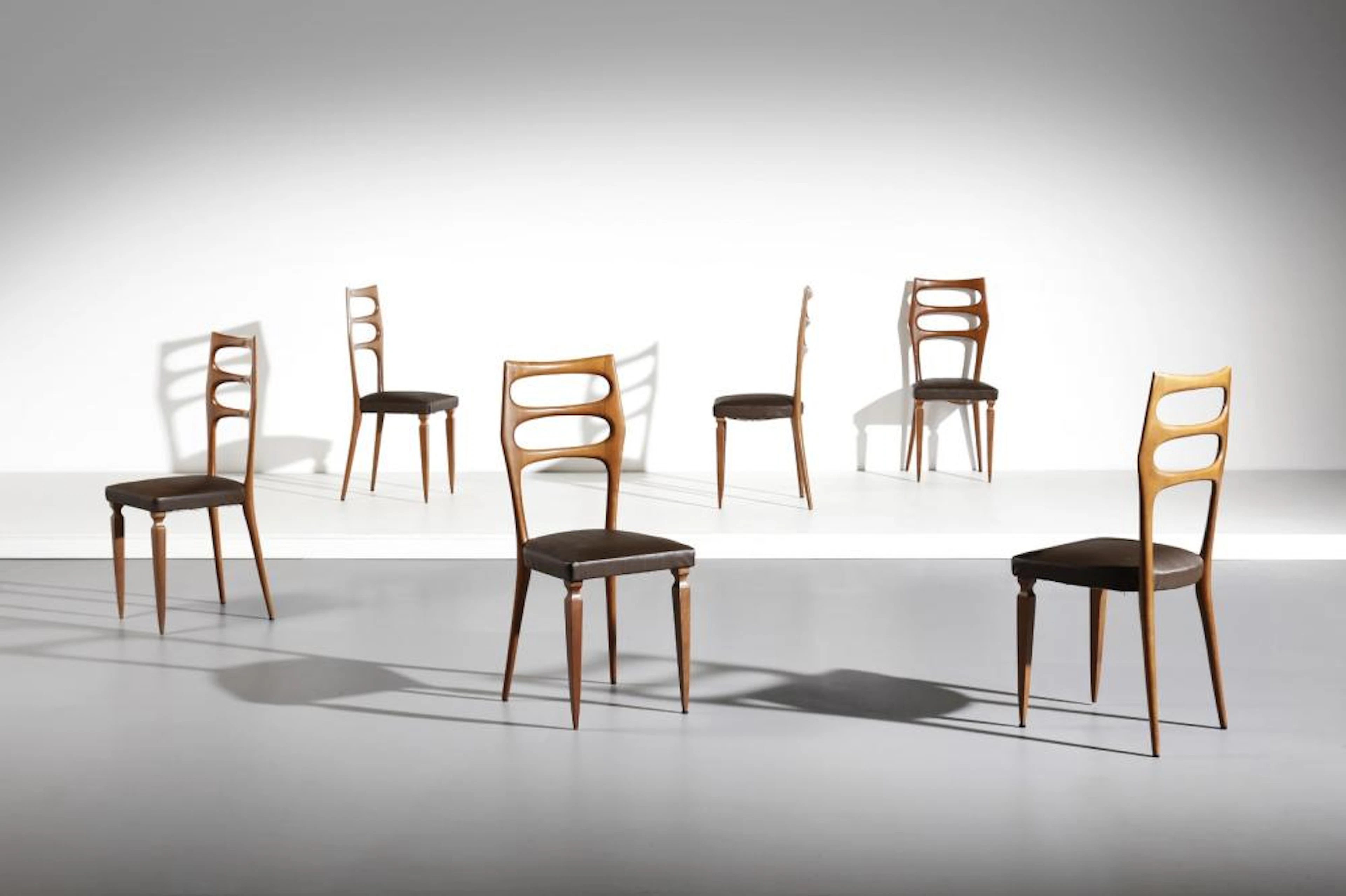 DASSI MOBILI MODERNI attributed. Six chairs