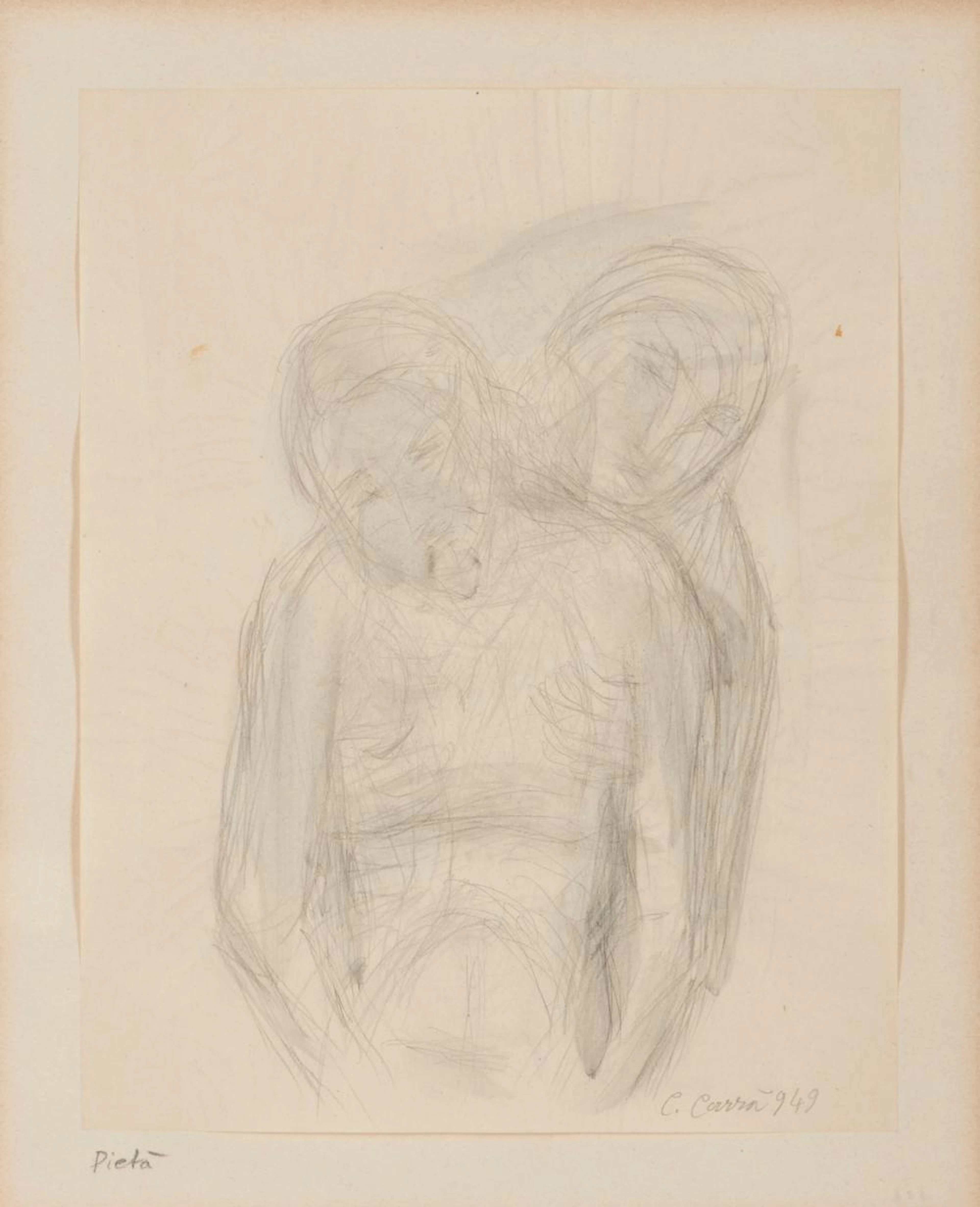 CARRA' CARLO (1881 - 1966) - Pietà.