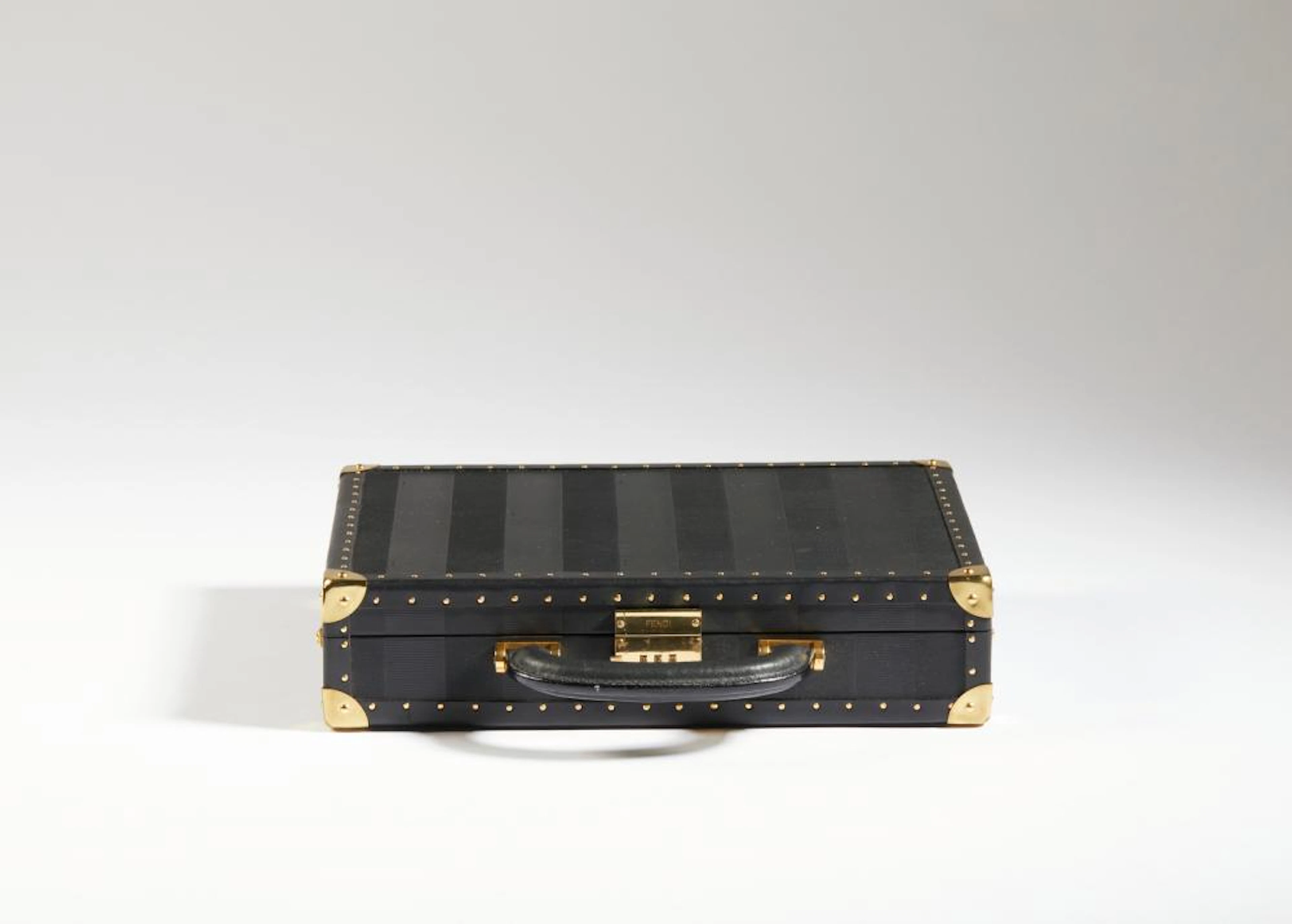 FENDI - Black rigid 24hours suitcase.