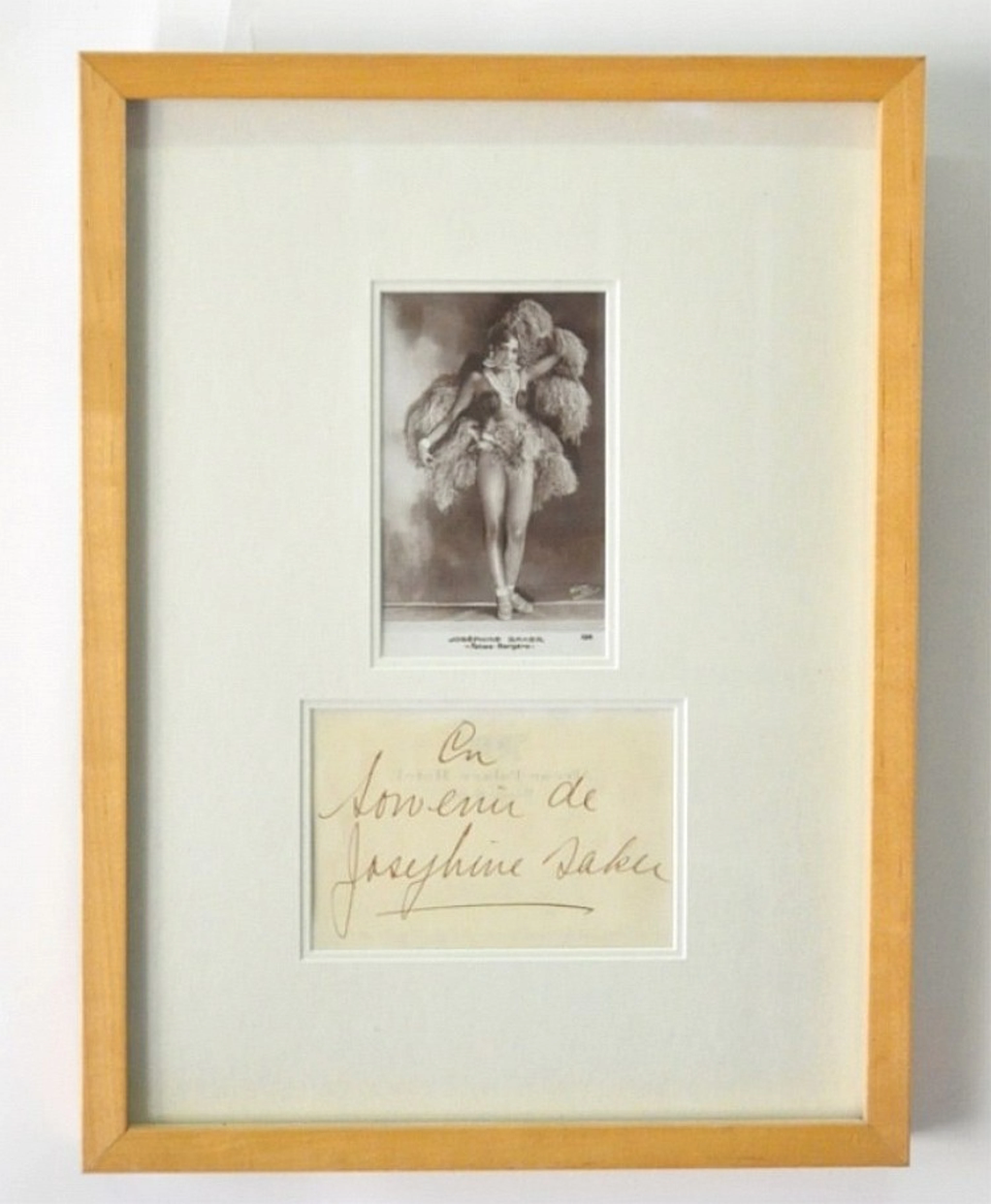 Josephine Baker Framed Autograph