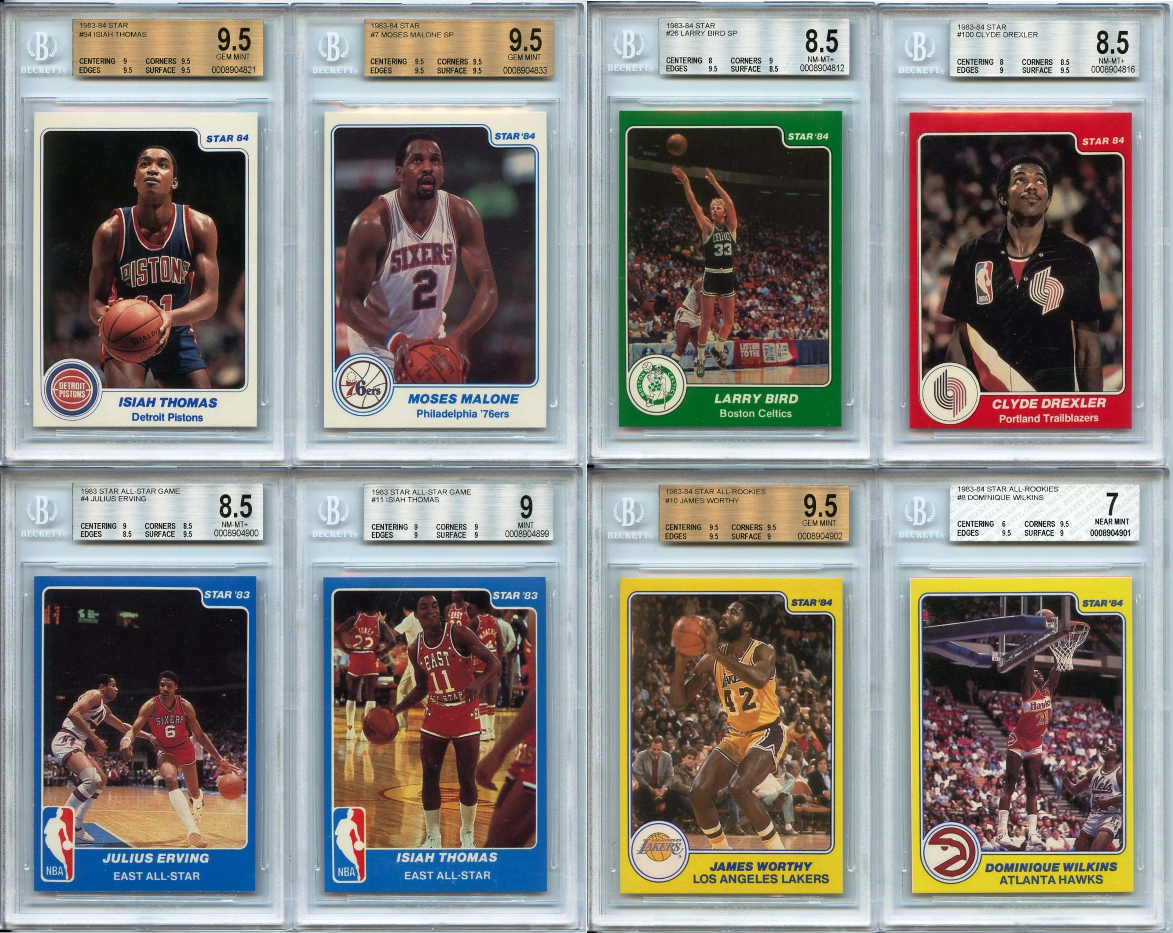 1983-84 Star Basketball Complete Master Set of 518 NM to Gem...