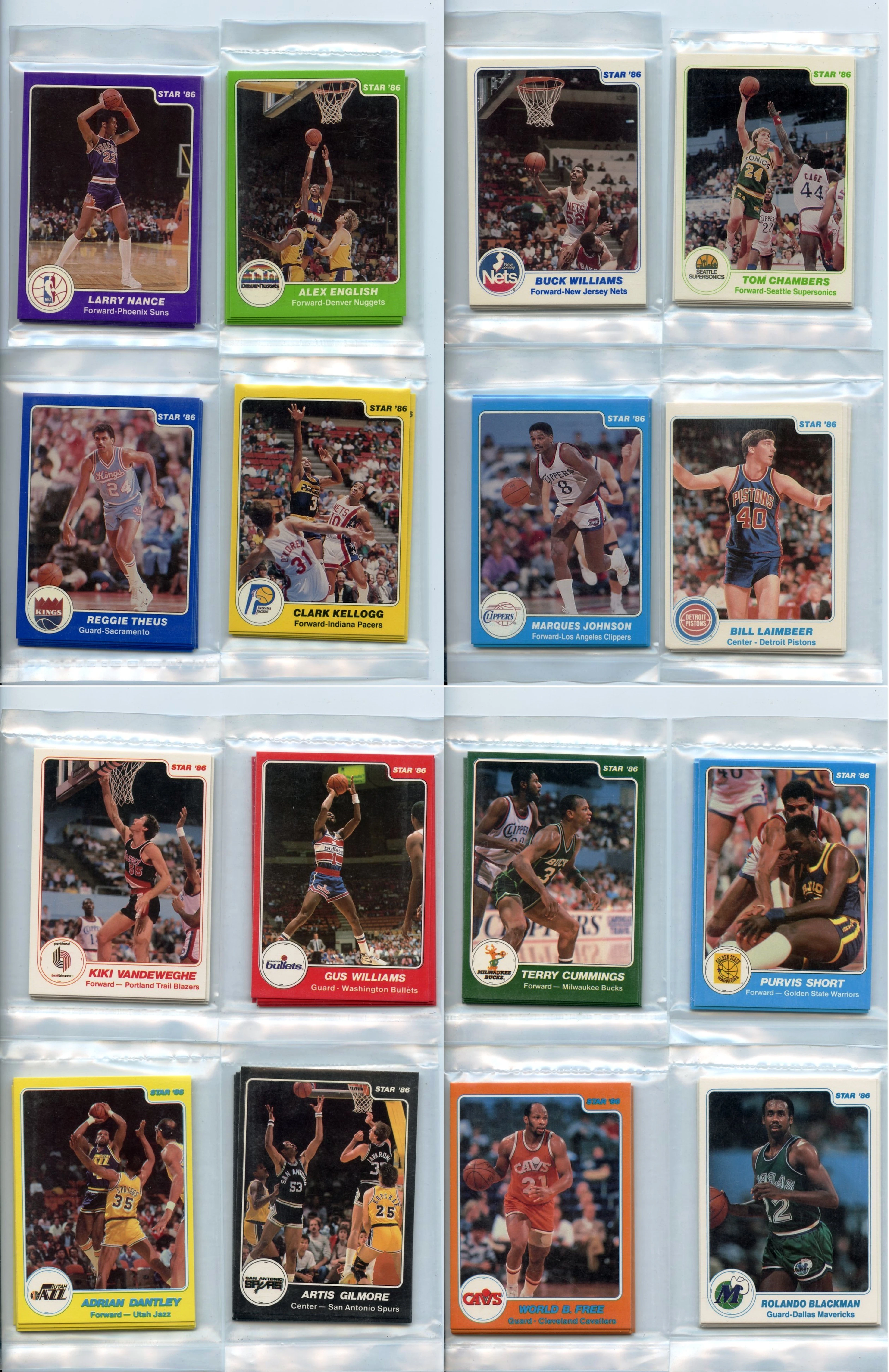 1985-86 Star Basketball Near Set w/ 16 Unopended Team Bags Discovered...