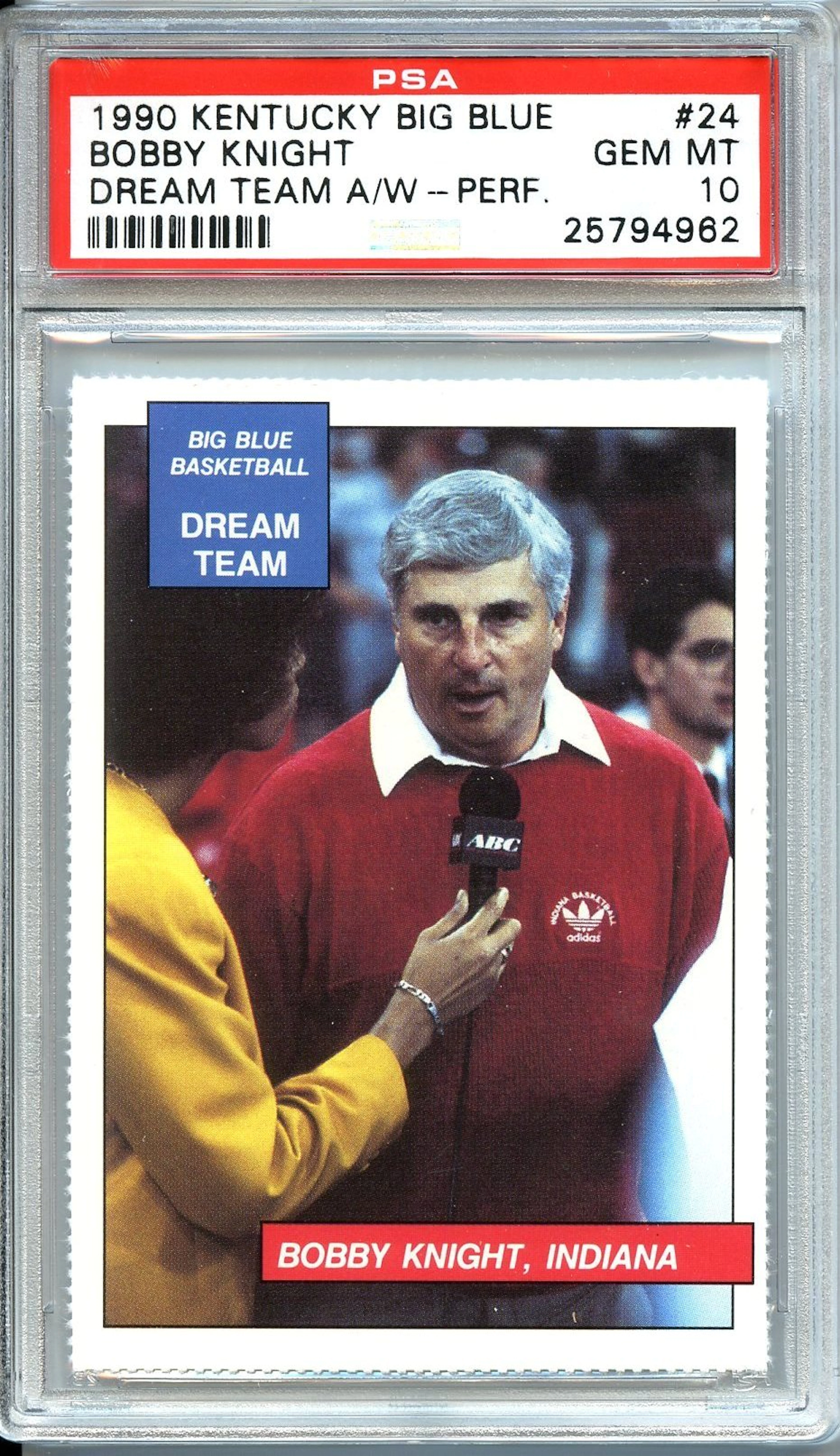 Impossible 1990 Kentycky Big Blue Dream Team Perforated #24 Bobby...
