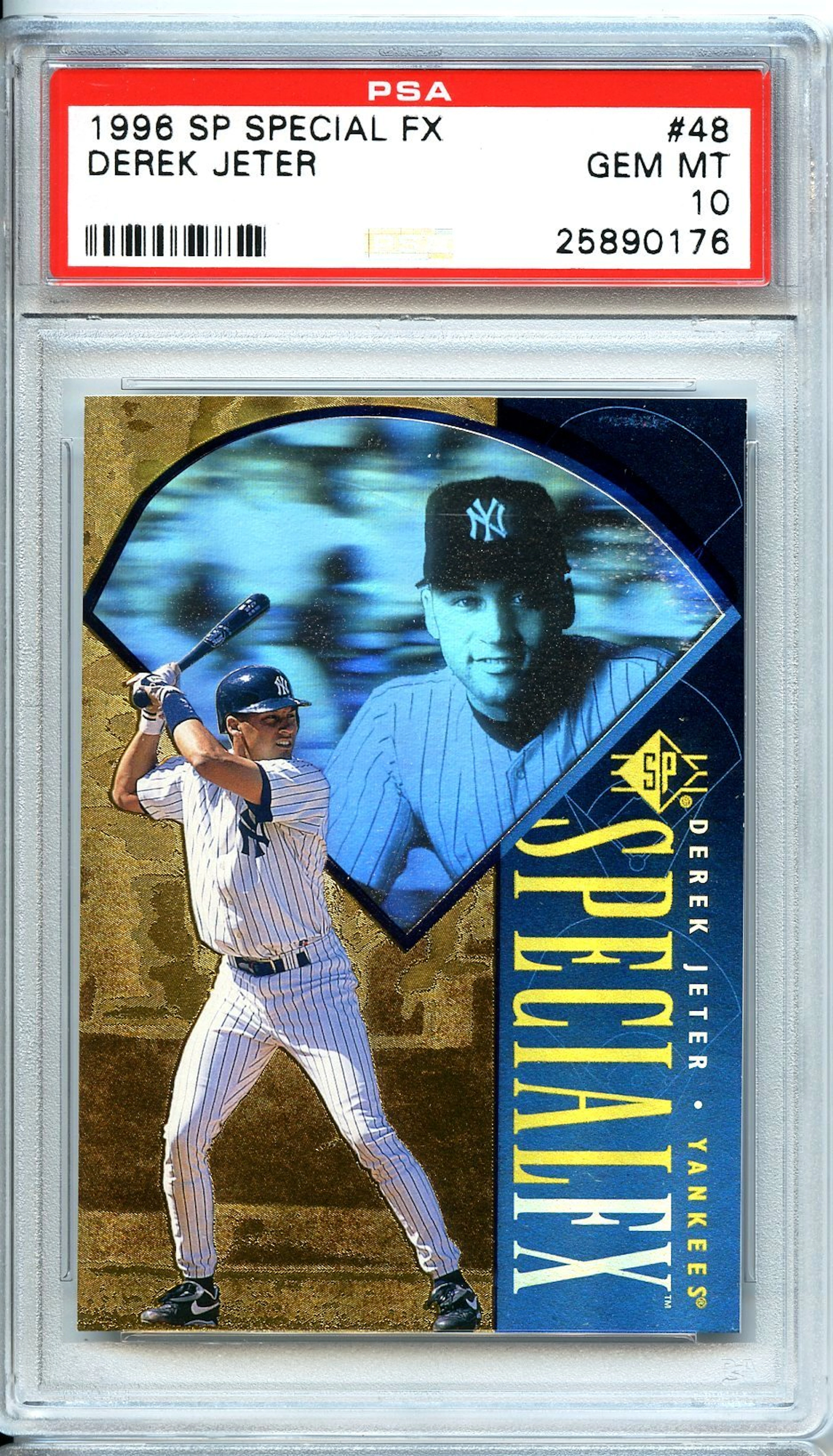 1996 SP Special F/X #48 Derek Jeter RC Rookie Card Insert PSA 10 Gem Mint Pop 9