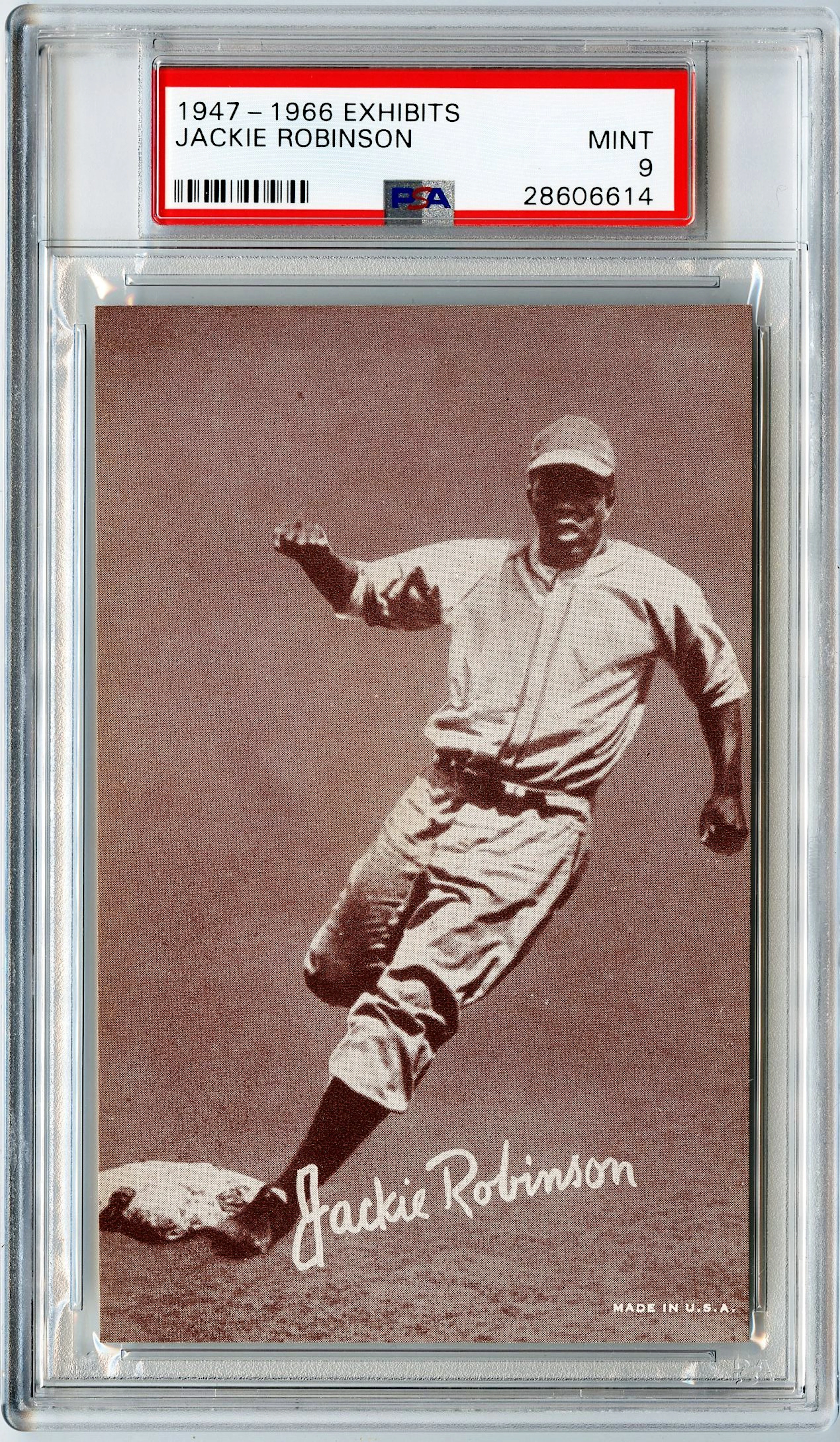 1947-1966 Exhibits Jackie Robinson PSA 9 Mint Pop 1 Highest Graded...