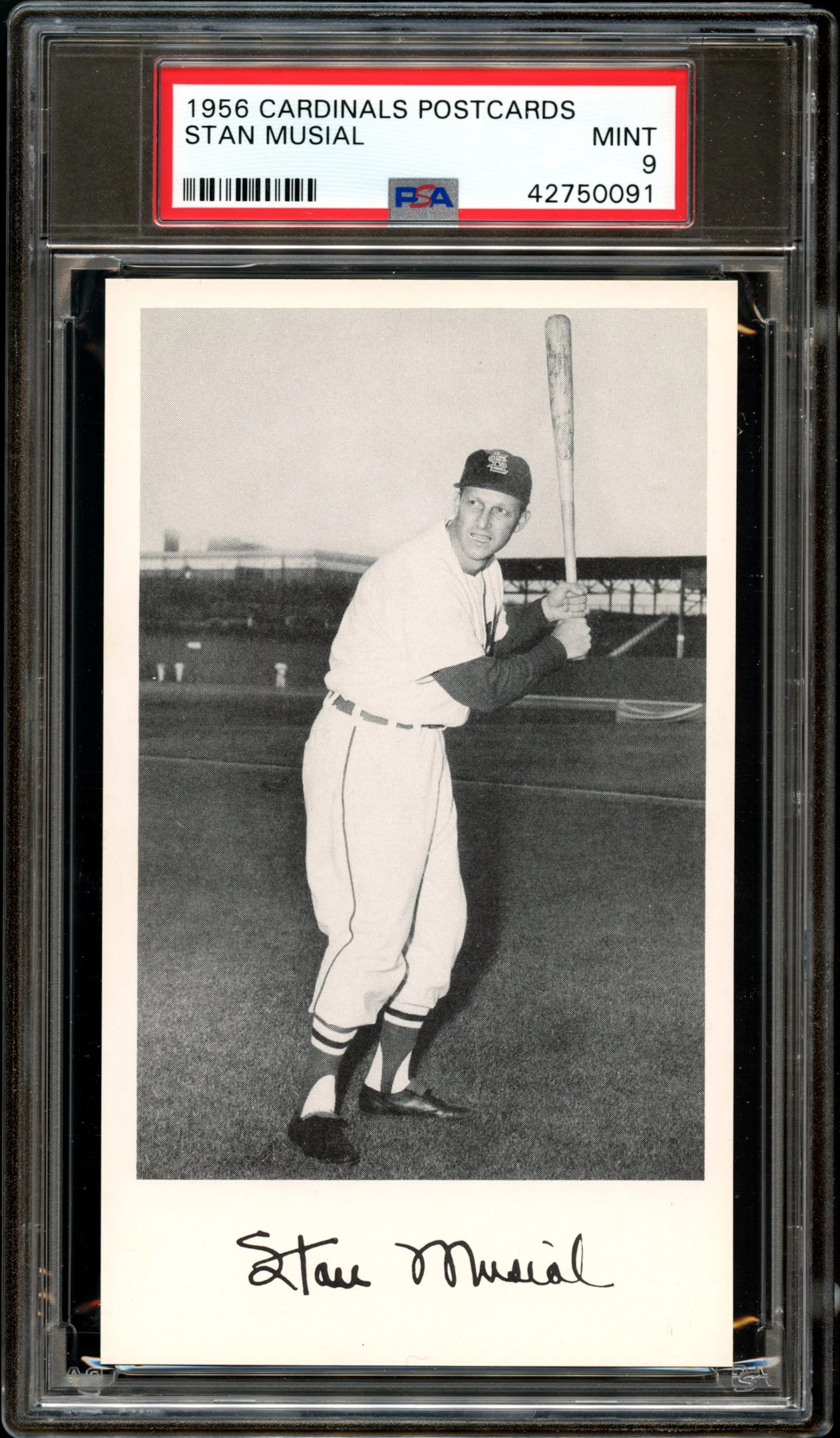 1956 Cardinals Postcards Stan Musial PSA 9 Mint Pop 1 Highest Graded