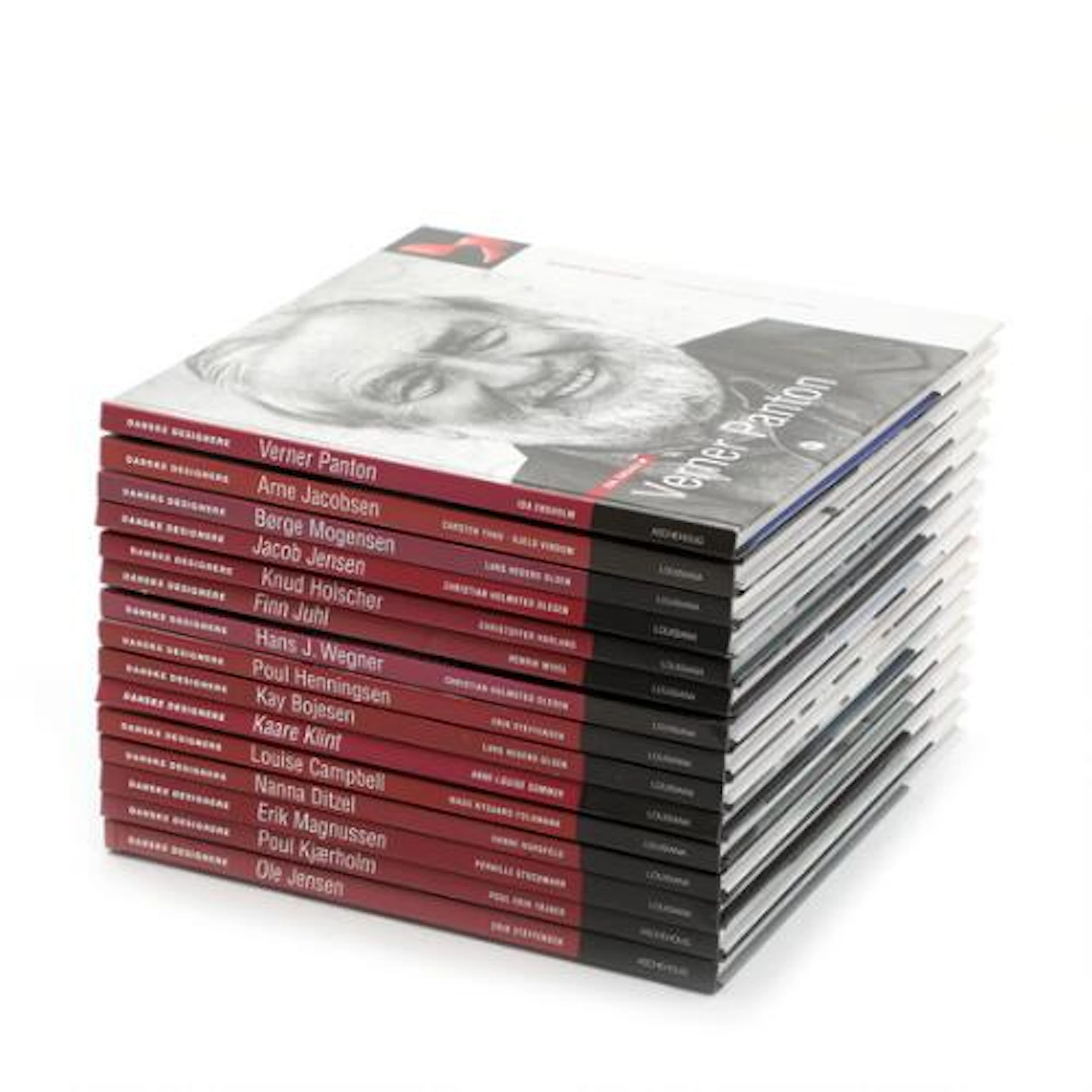 Complete series of “Danske Designere”/“Danish Designers” comprising 15 books