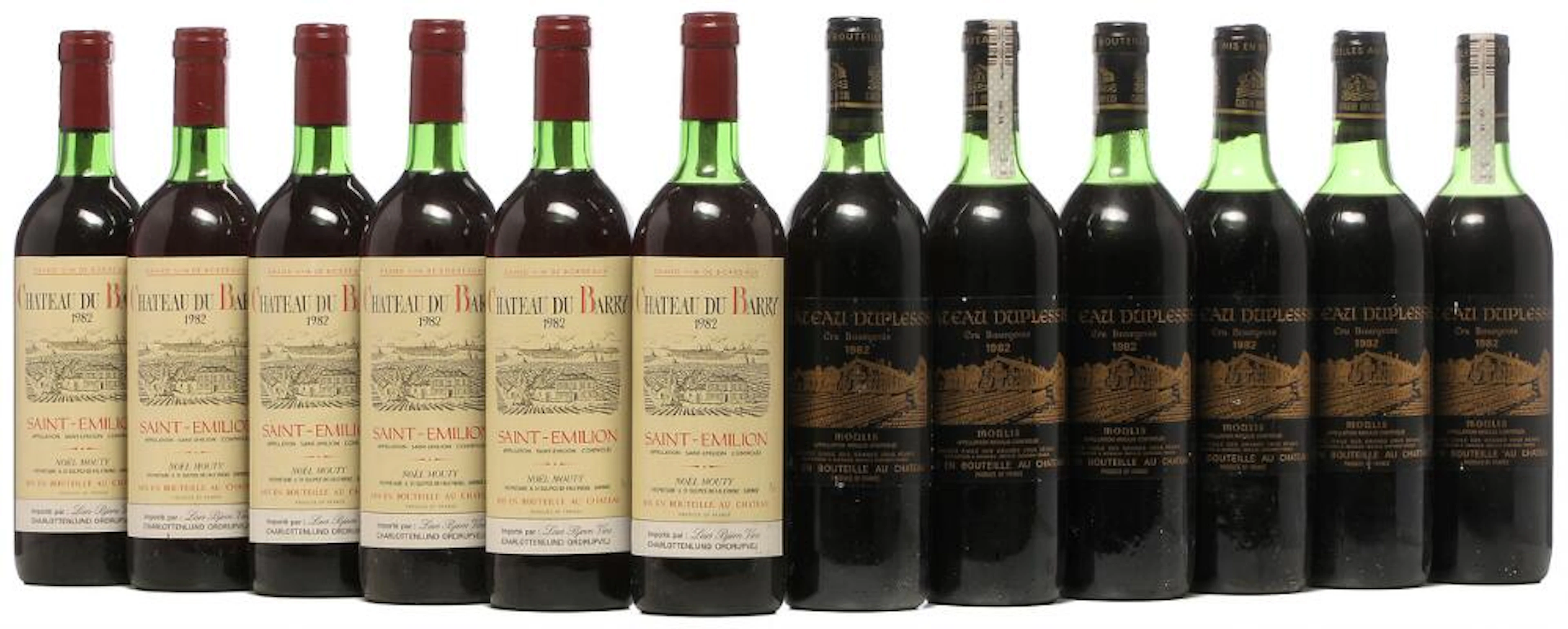 6 bts. Château du Barry, Saint-Émilion Grand Cru 1982 etc. Total 12