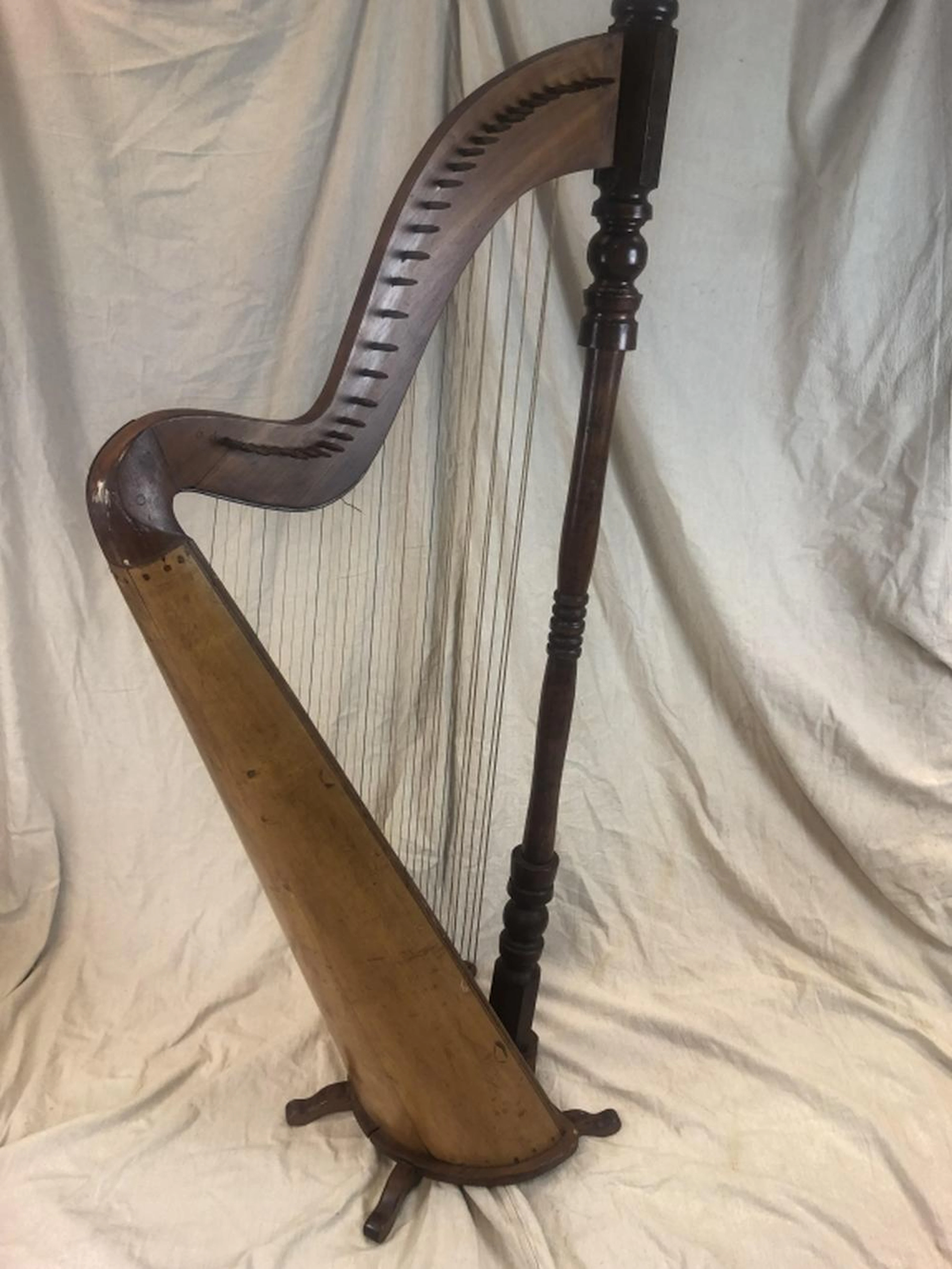 Handmade Primitive Harp w/Touching WrittenMessage!