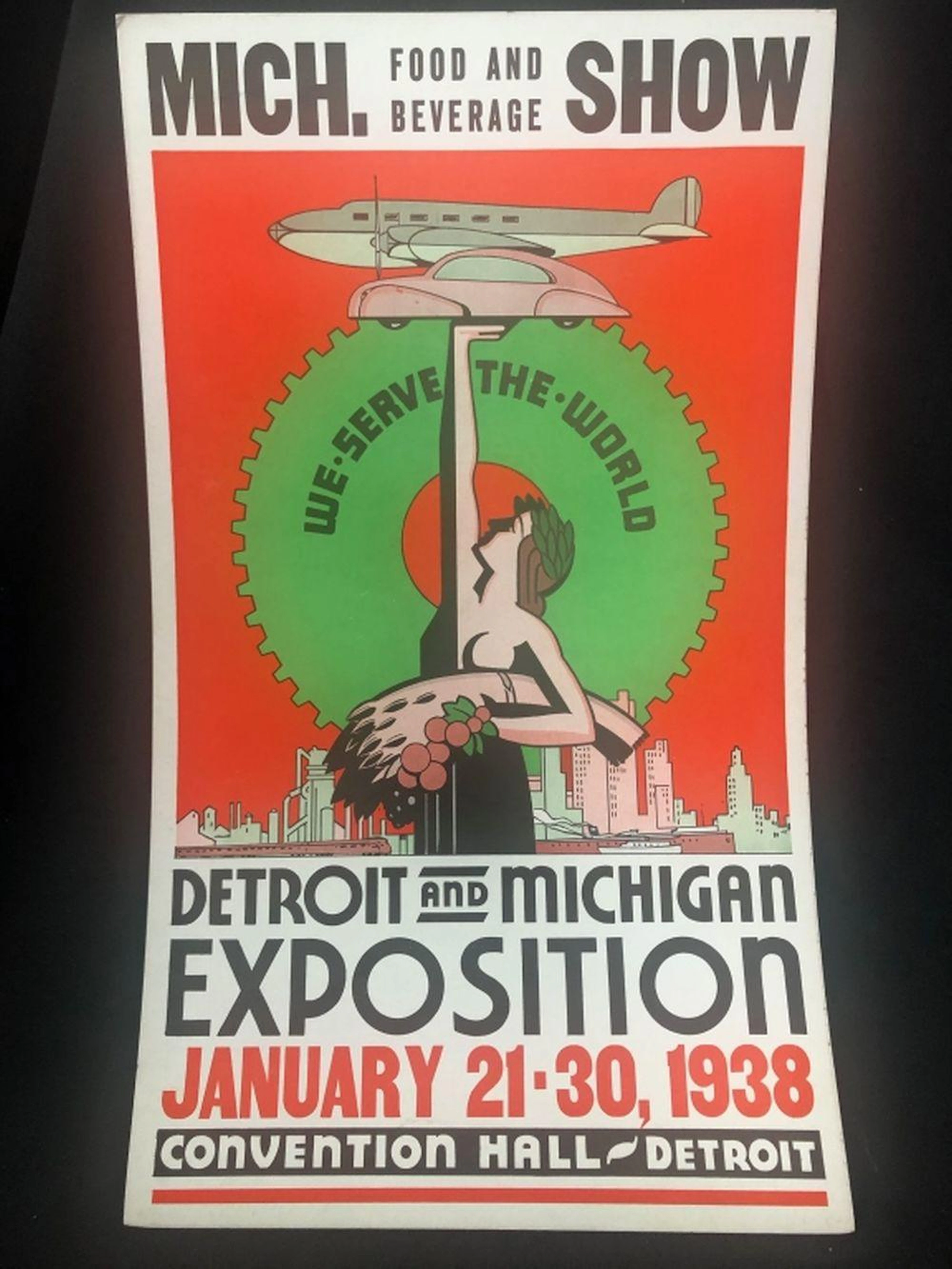1938 Detroit & Michigan Exposition Poster
