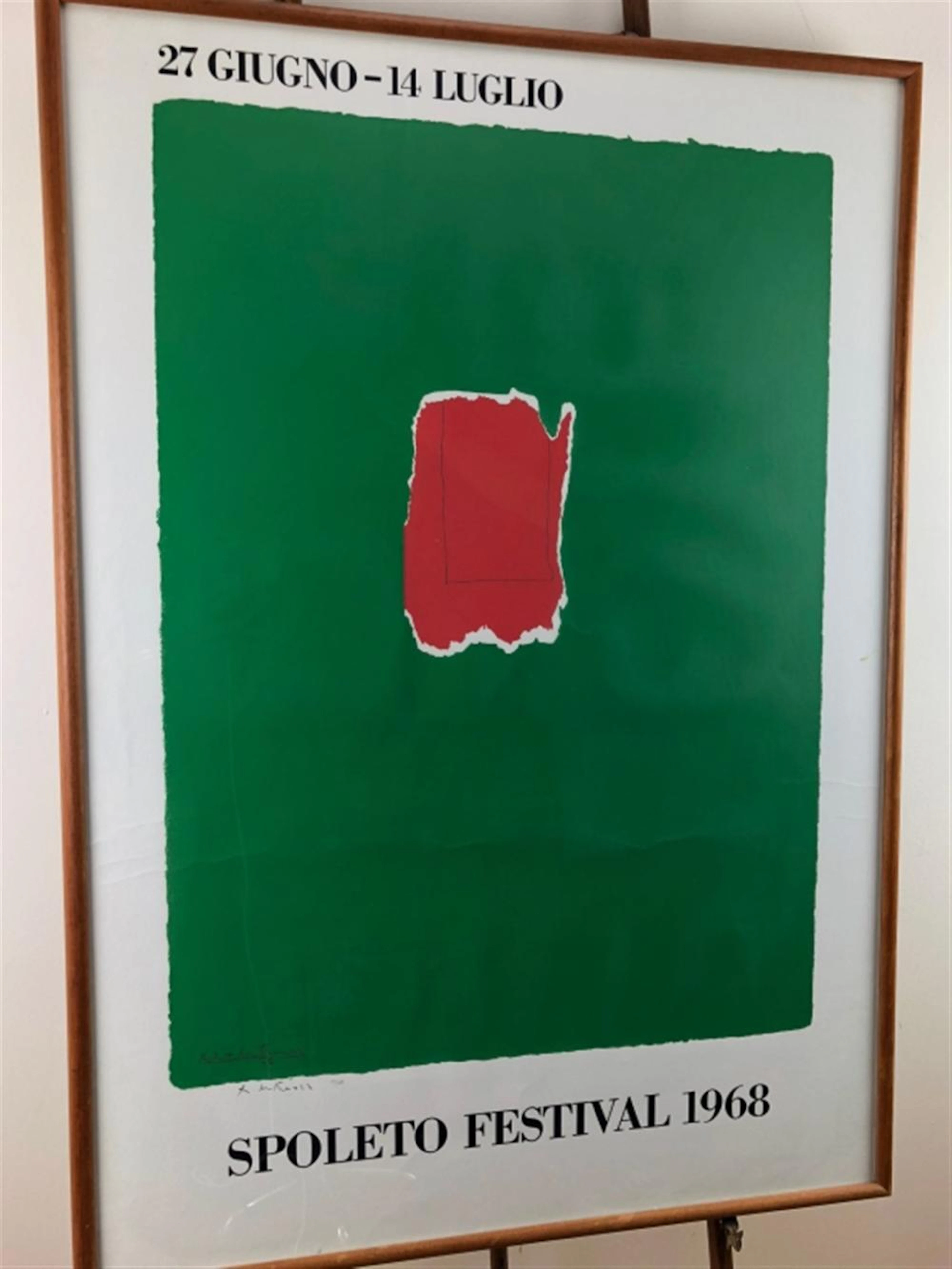 Very Rare 1960's Signed Spoleto Festival Poster