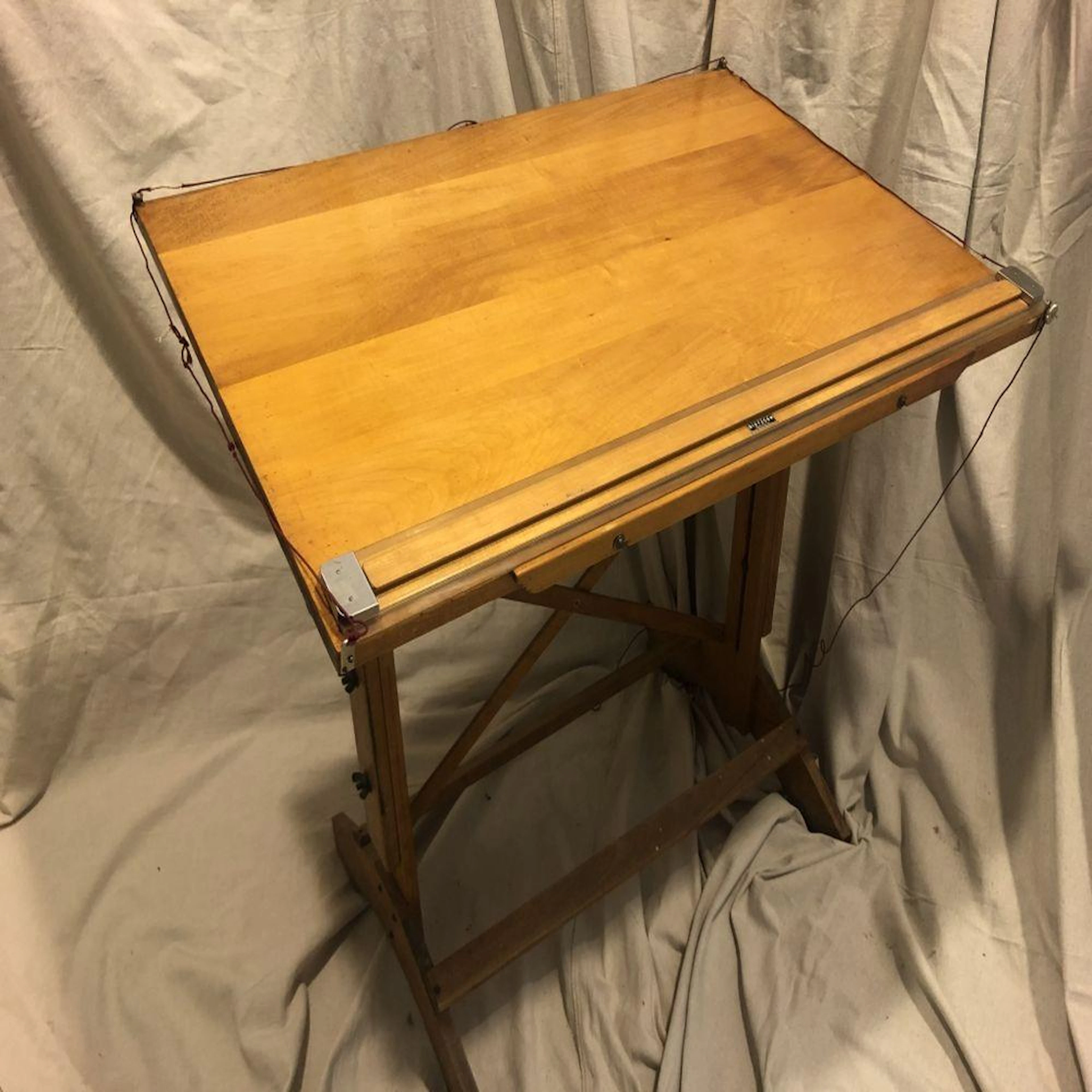 Vintage Wood Drafting Desk