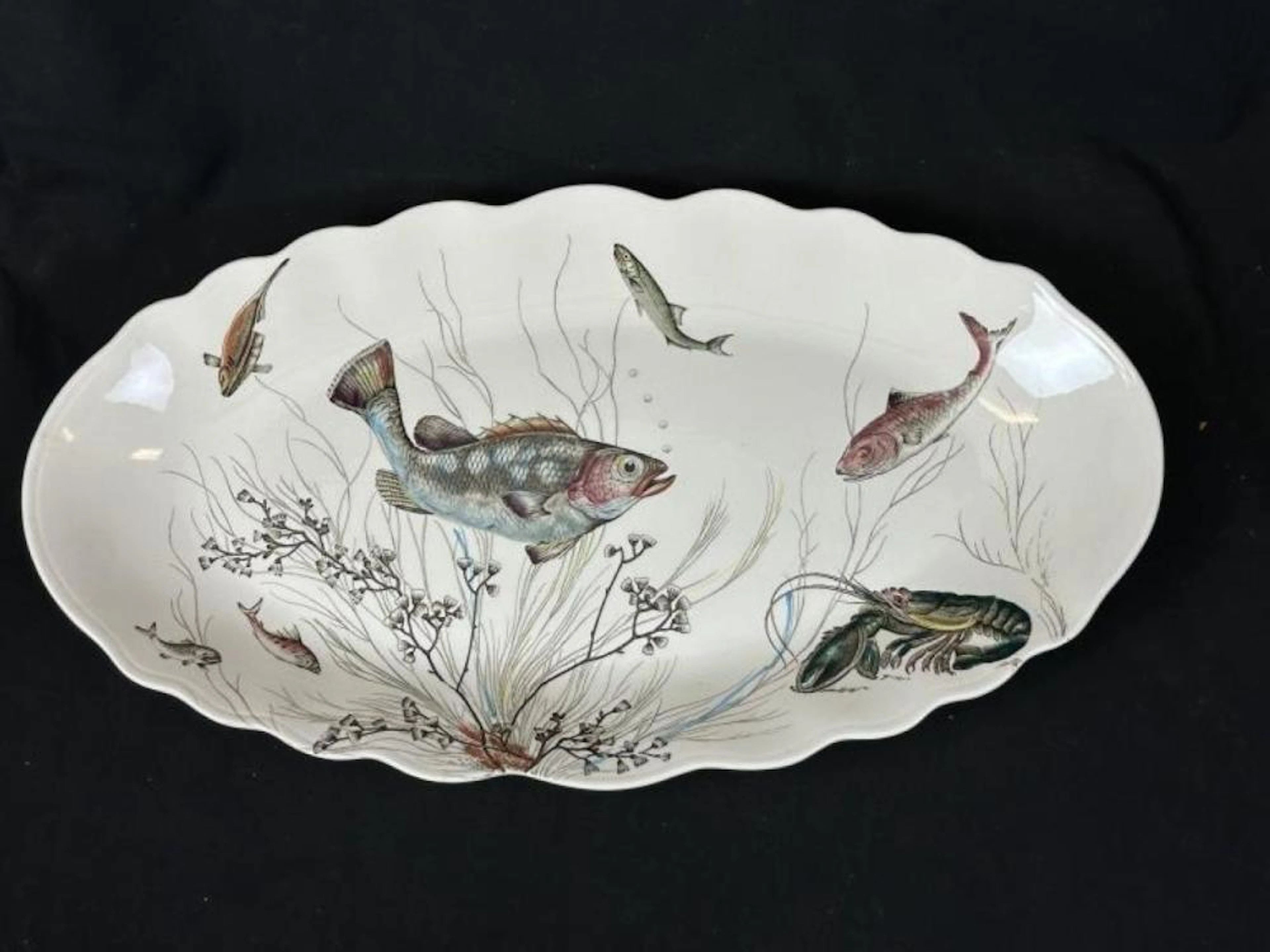 Rare Large English Johnson Bros. 20" Fish Platter