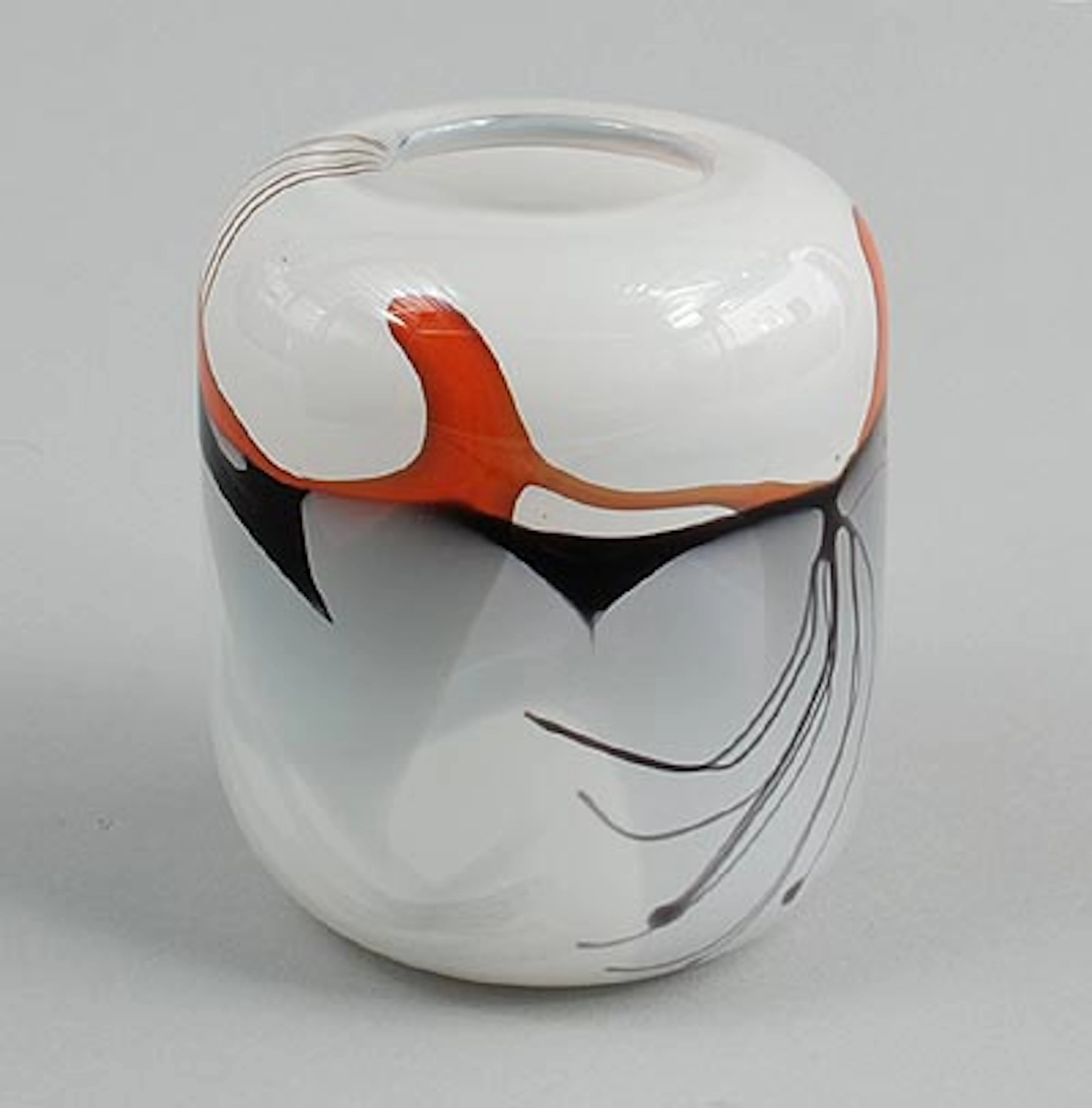Willem Heesen: White cylinder shaped Unica vase
