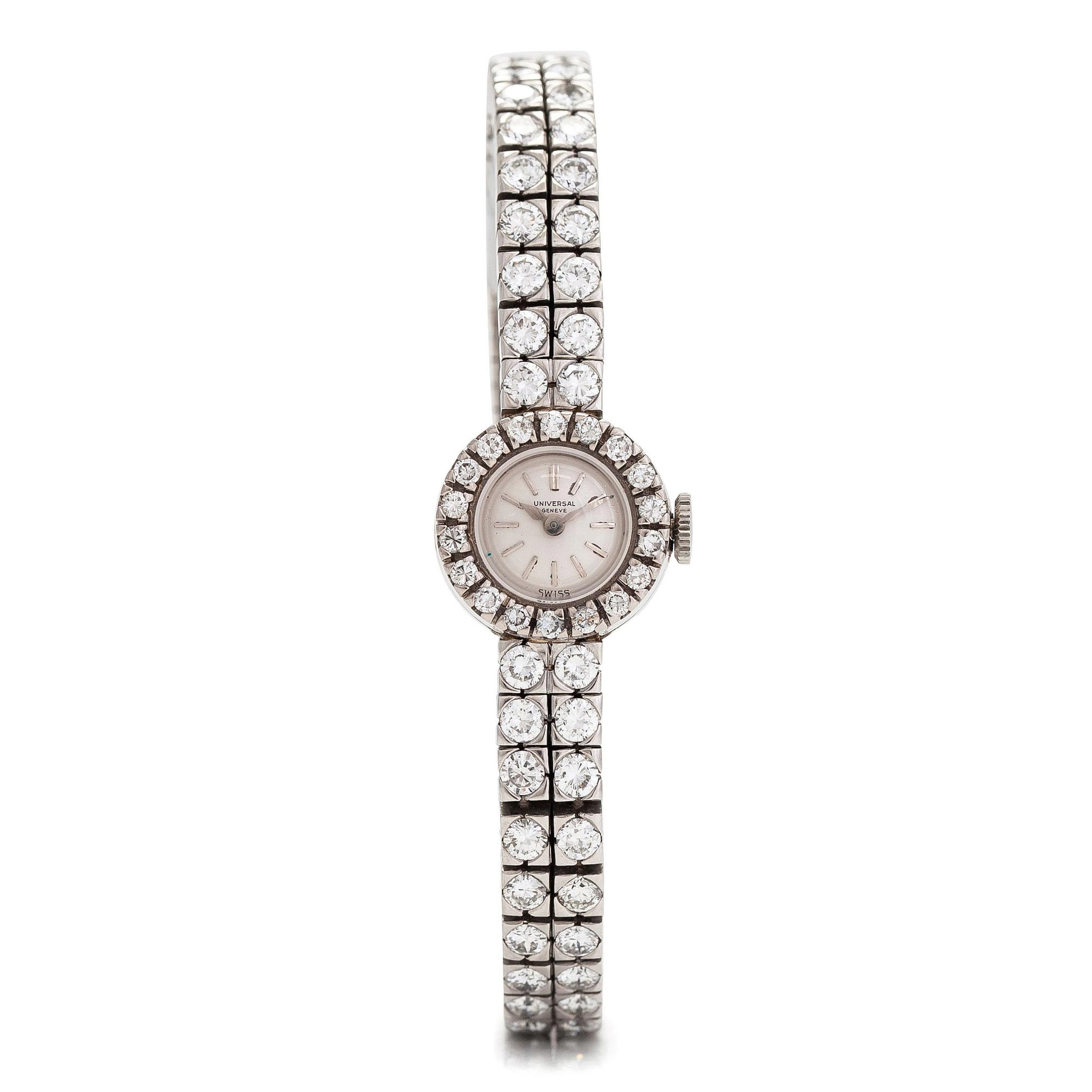 A platinum/18K white gold wristwatch