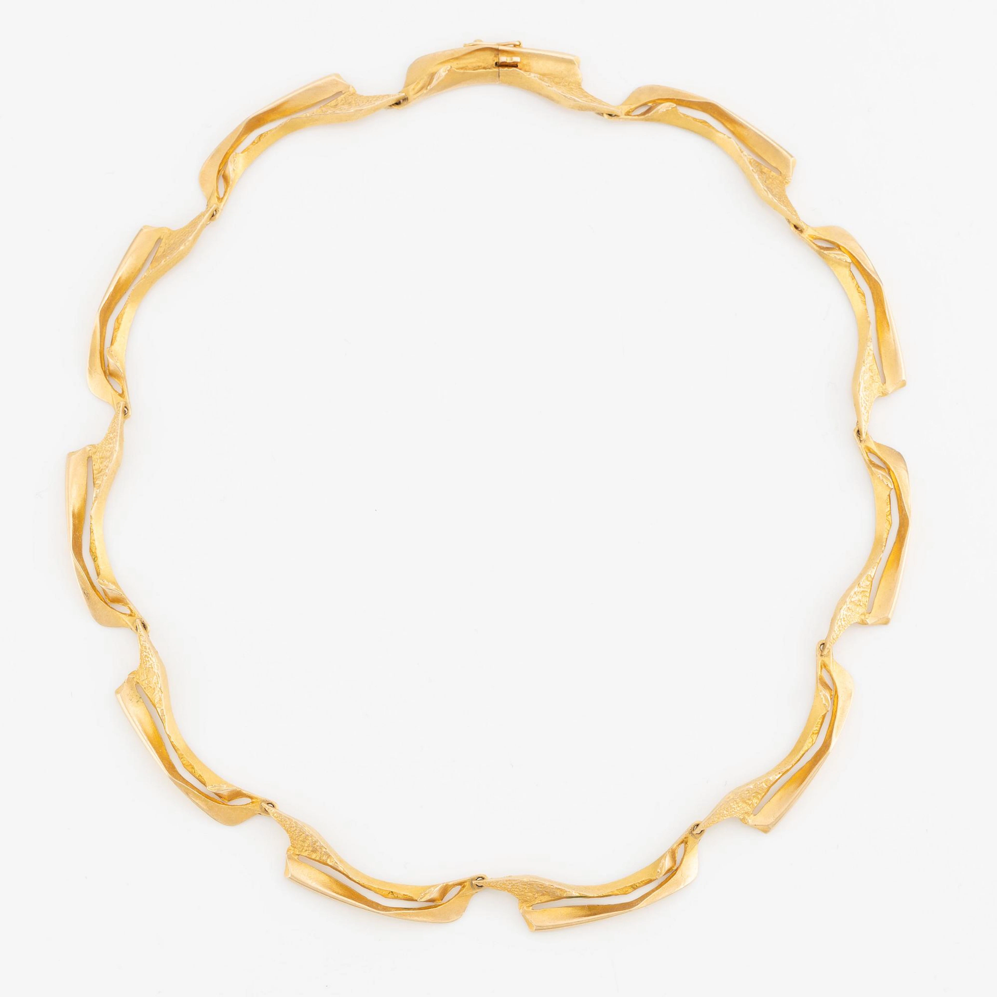 Björn Weckström, necklace, "Shadows of the Convoy", 14K gold. Lapponia 1976