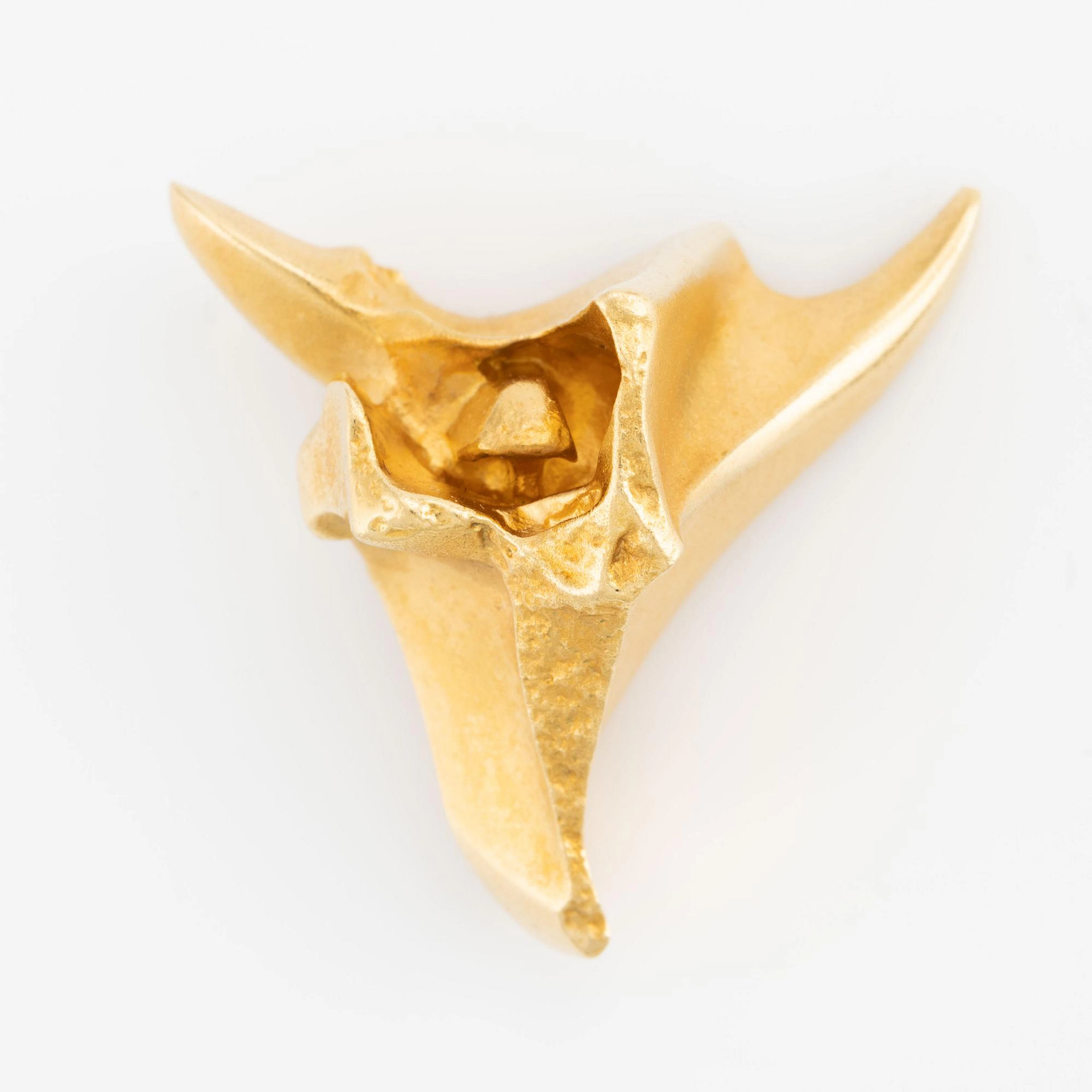 Björn Weckström, brooch/pendant, 18K gold. Lapponia 1980