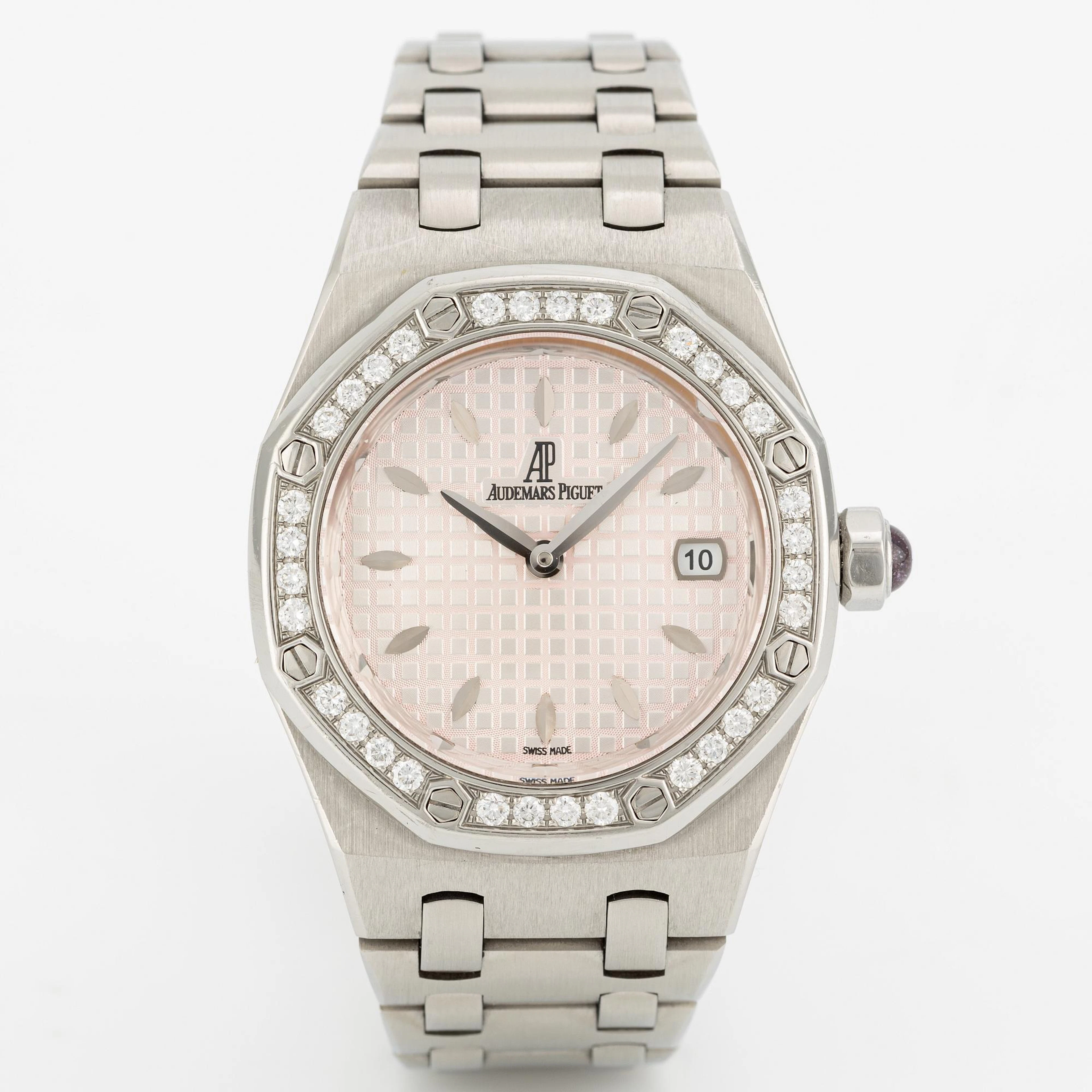 Audemars Piguet, Lady Royal Oak, wristwatch, "Diamond Bezel", 33 mm