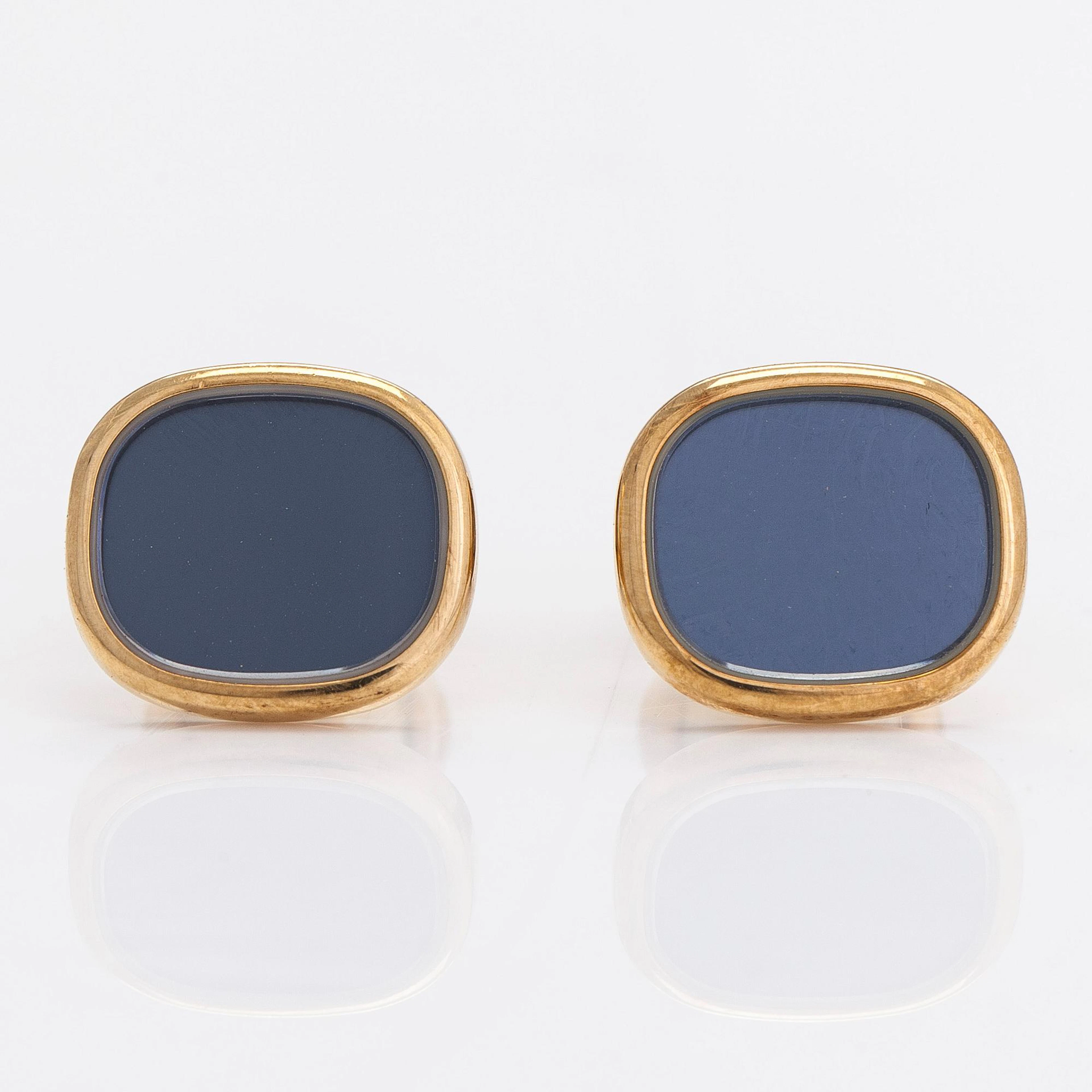 Patek Philippe, a pair of 18K gold 'Ellipse' cufflinks.