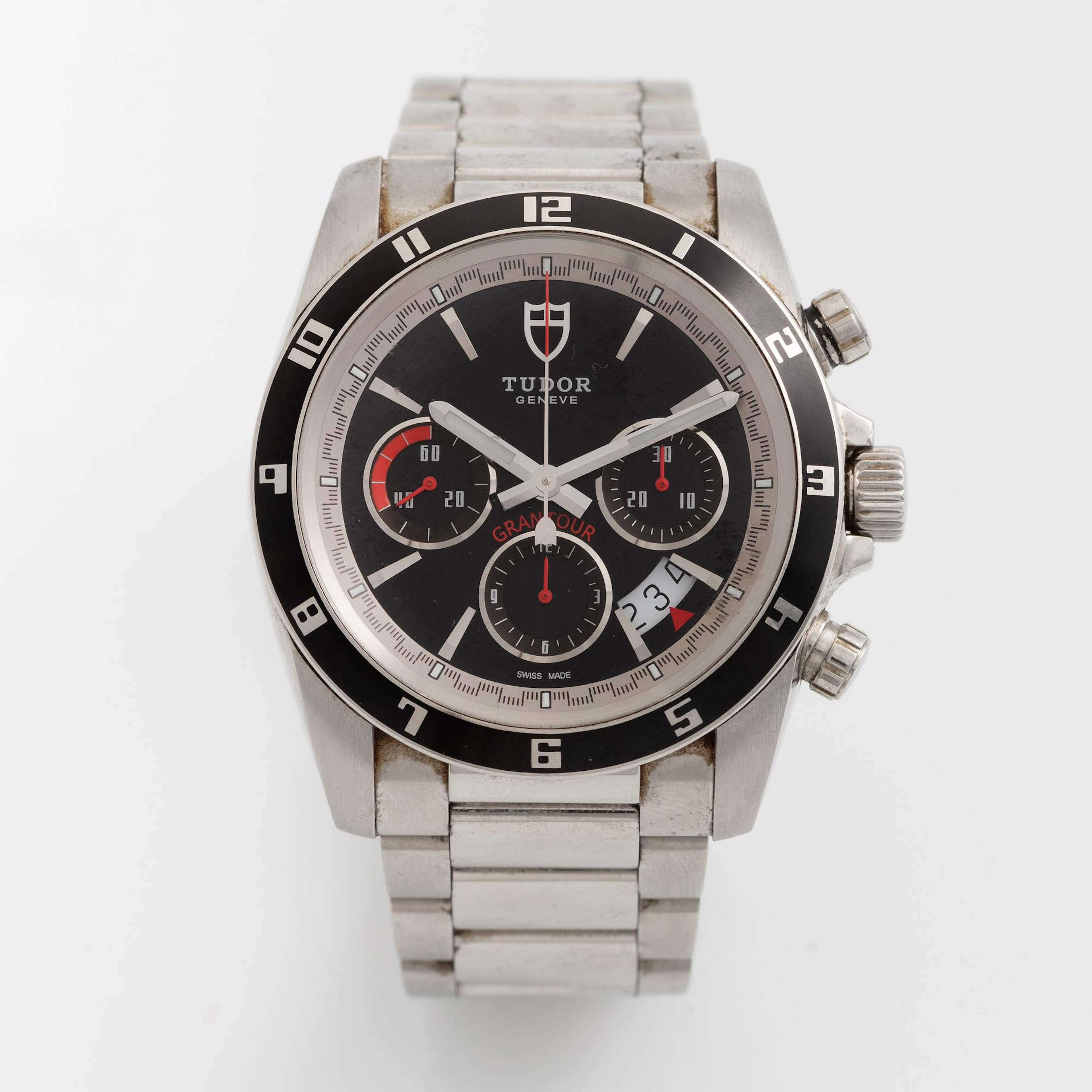 Tudor, Grantour, chronograph, wristwatch, 42 mm