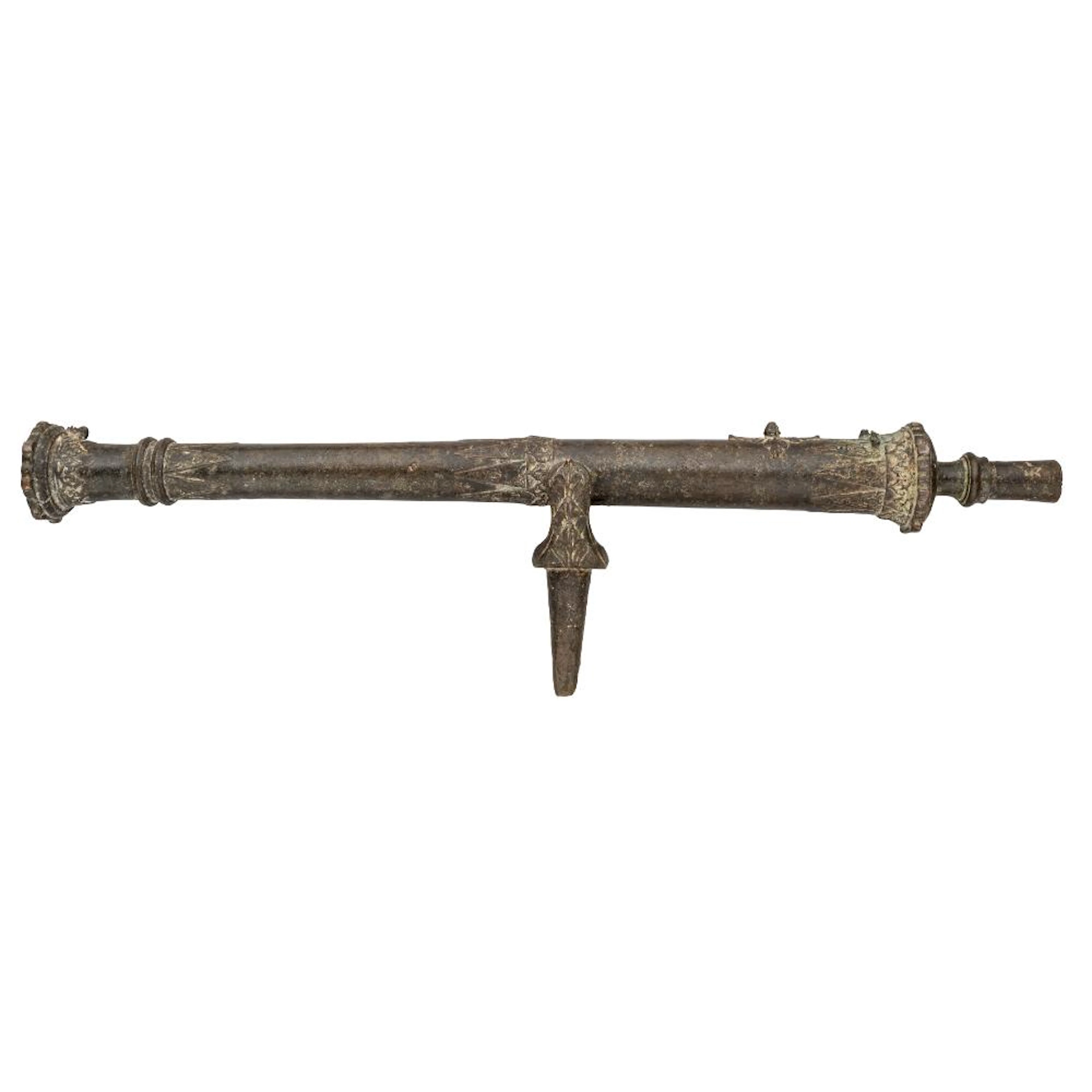 A MALAYSIAN BRONZE SWIVEL-GUN (LANTAKA)