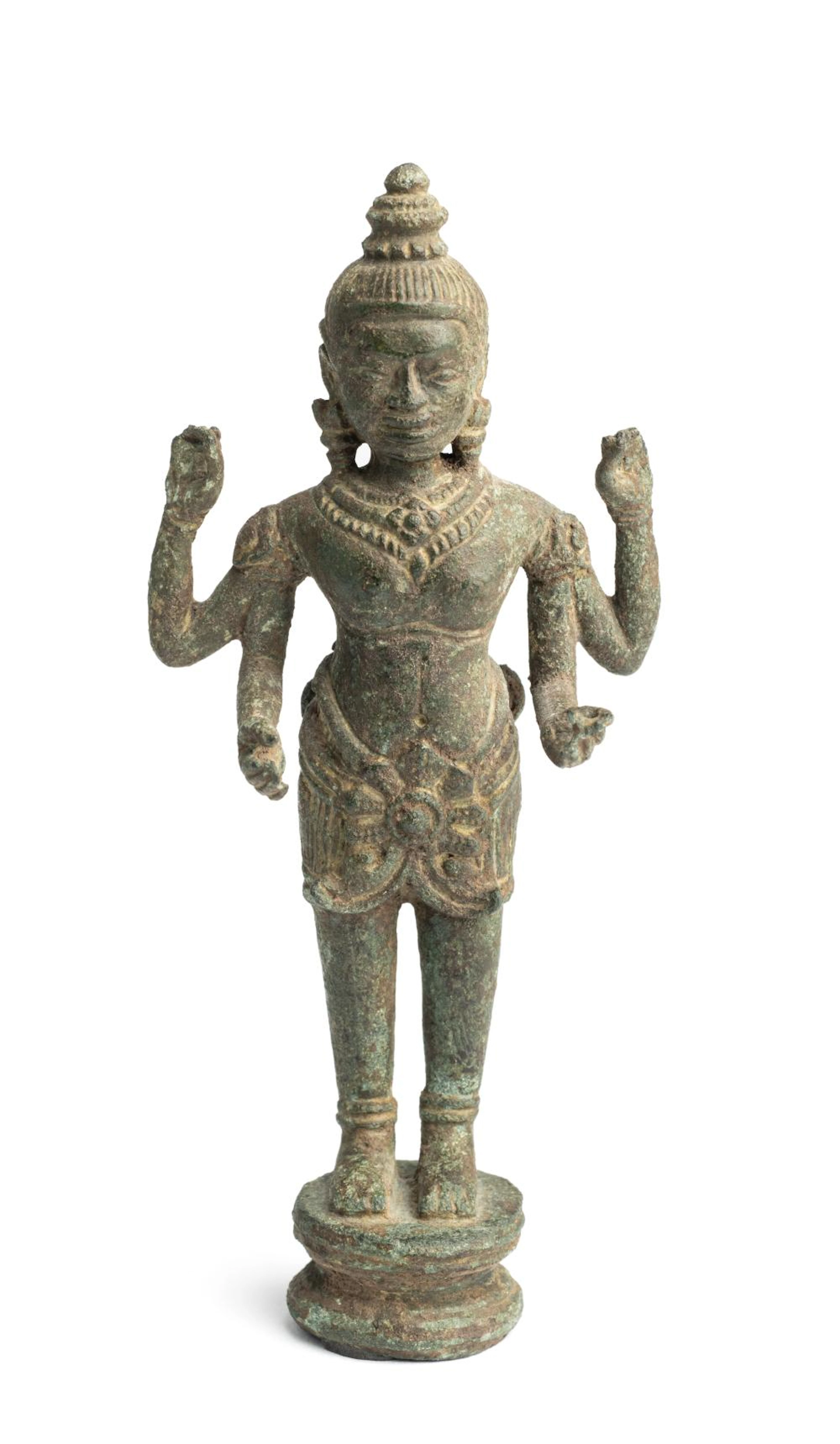 A KHMER BRONZE FIGURE OF AVALOKITESVARA