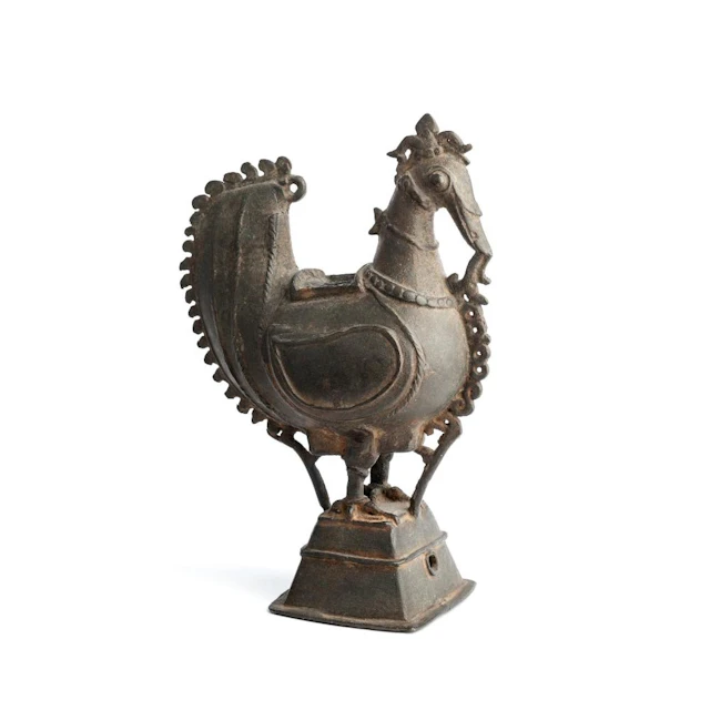 A BRONZE FIGURE OF A HAMSA, DECCAN, SOUTHERN INDIA, CIRCA 18TH CENTURY