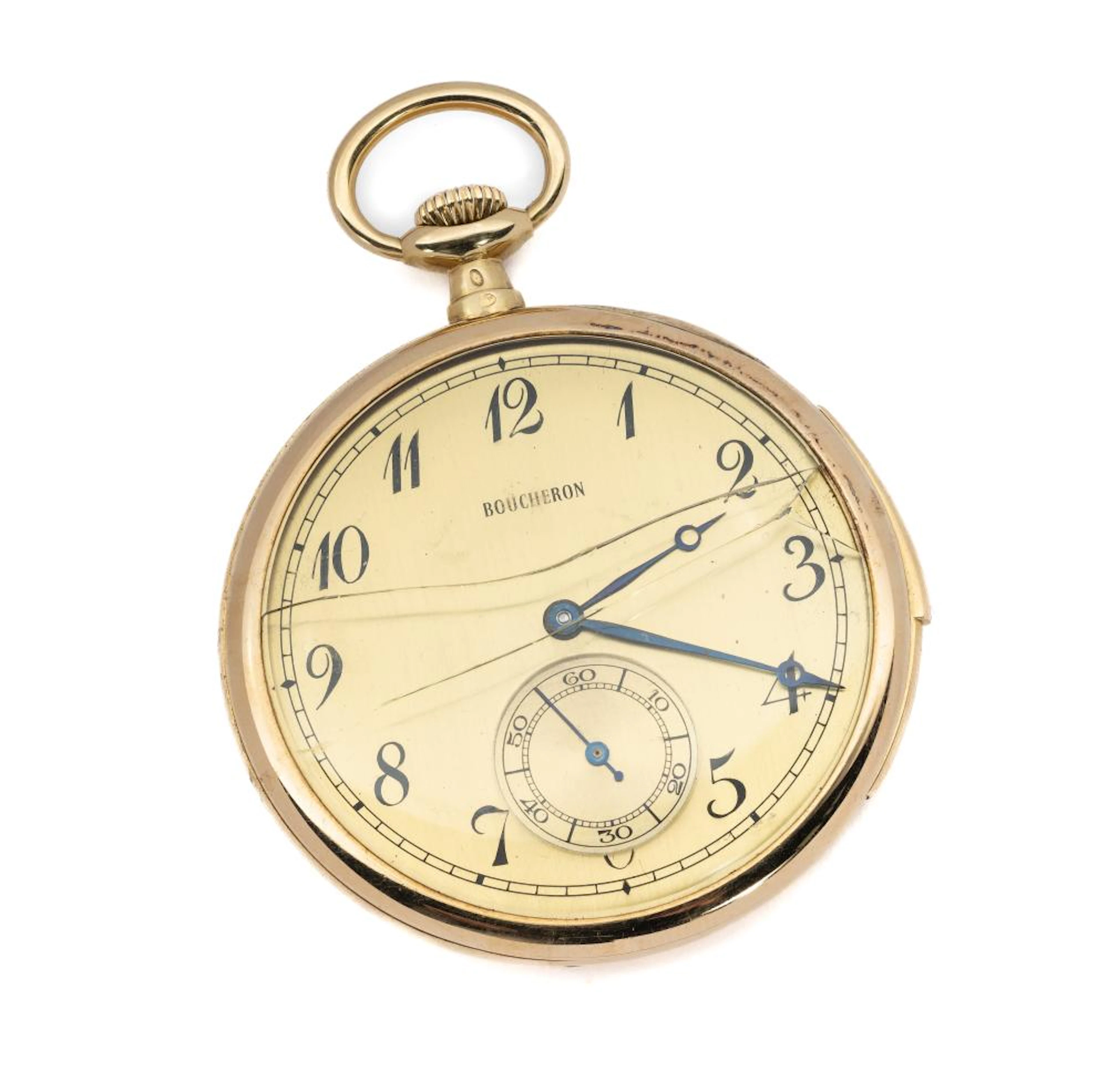 A SLIM GOLD MINUTE REPEATING POCKET WATCH