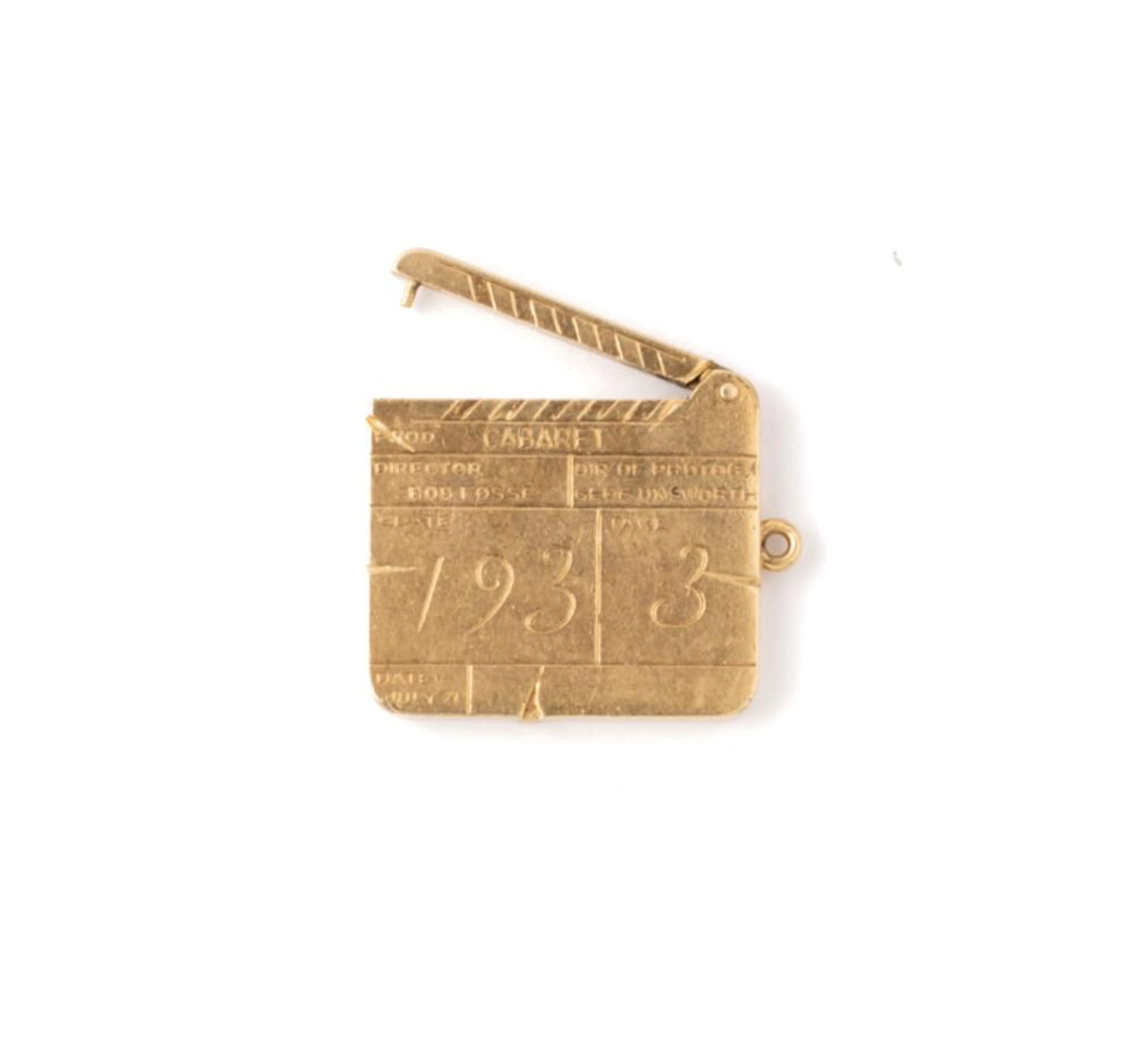 CLAPPERBOARD' PENDANT FOR |CABARET|, CIRCA 1971