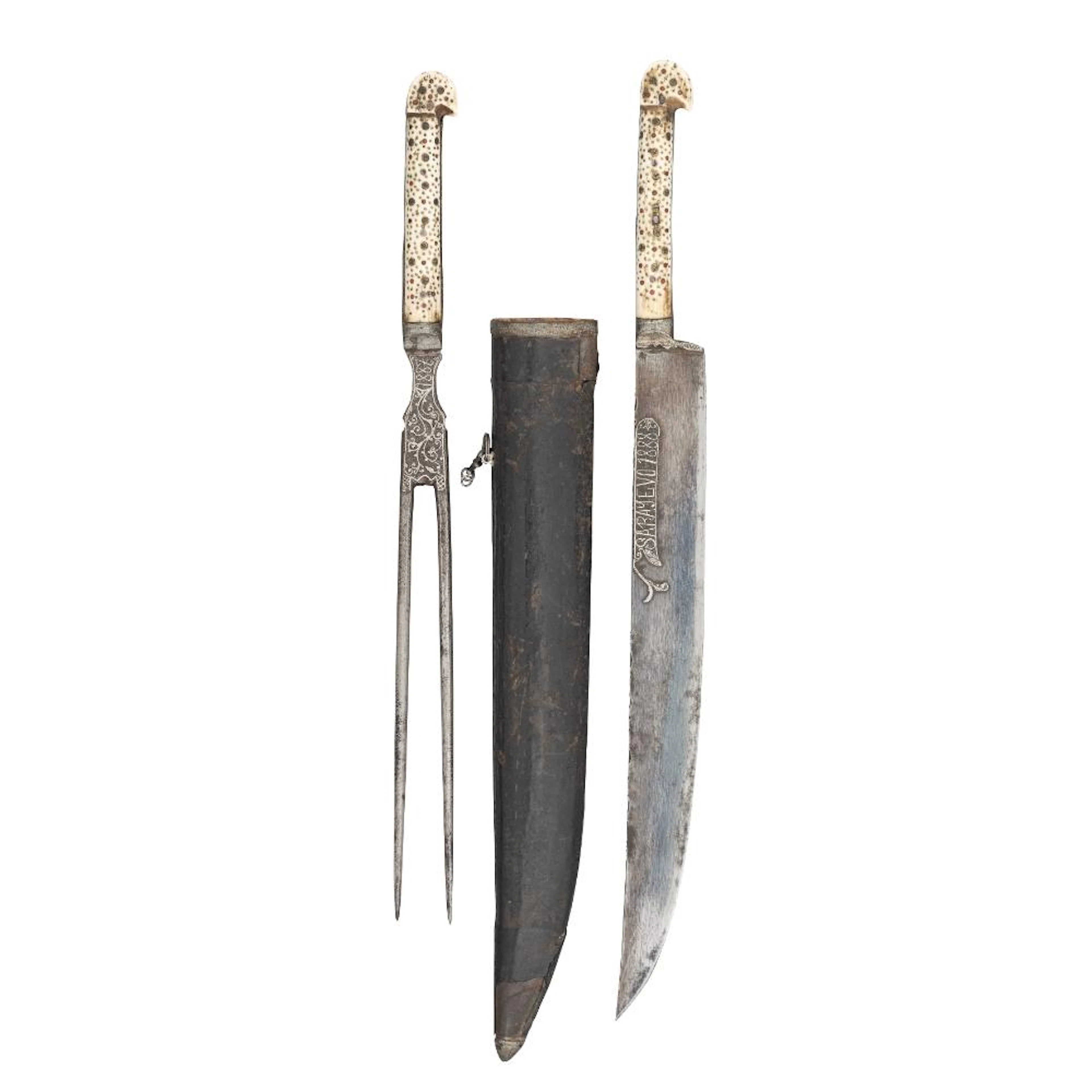 A RARE BOSNIAN OTTOMAN TROUSSE, SARAJEVO, DATED 1887 AND 1888
