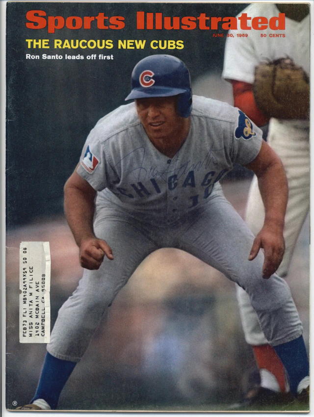 Ron Santo Signed 1969 Sports Illustrated Magazine - JSA COA