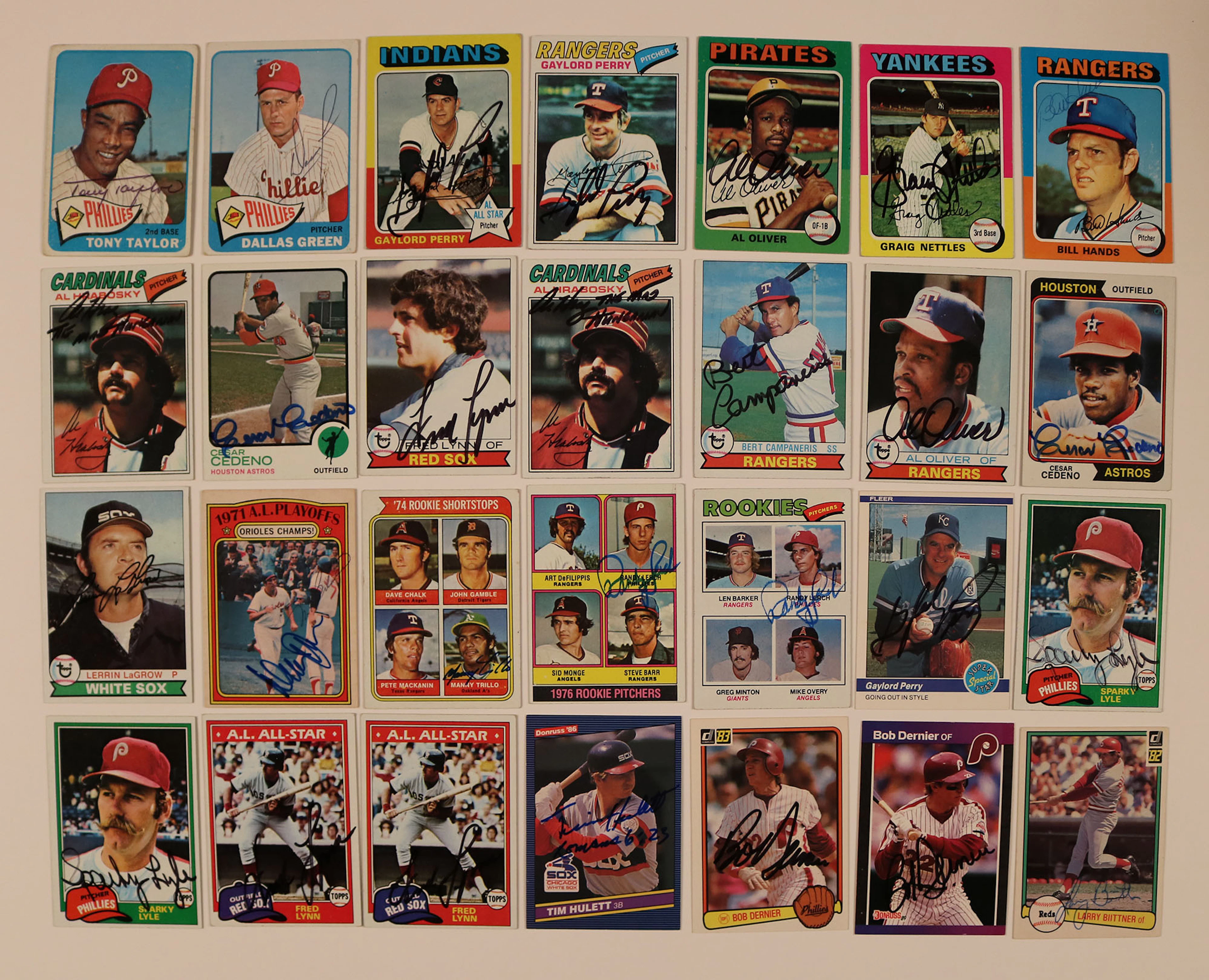 Lot of (46) Baseball Hall of Famers and Stars Signed 1960s-1980s Baseball Cards