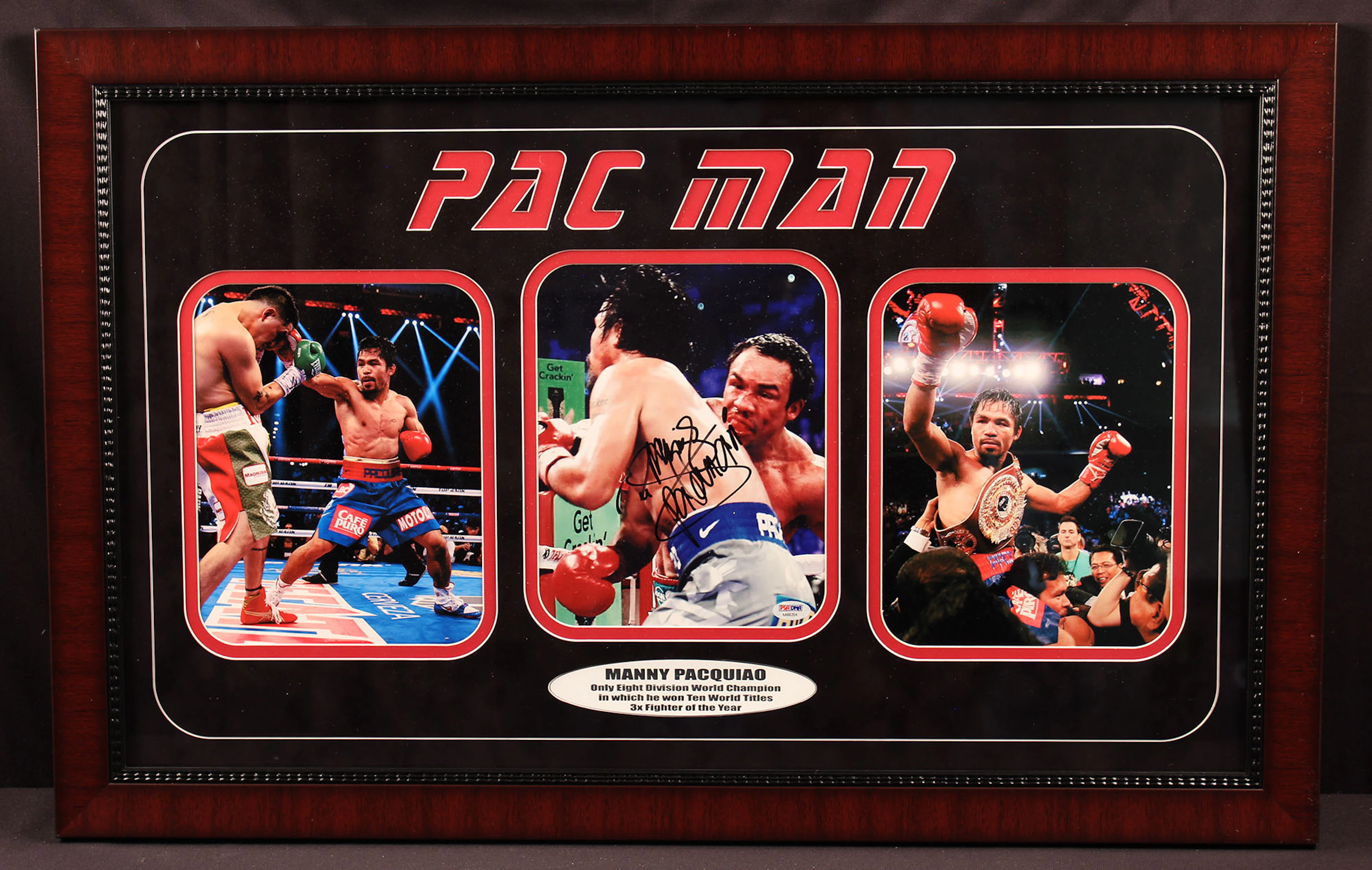 Manny Pacquiao Custom Matted and Framed Signed 8x10 Display- PSA/DNA COA