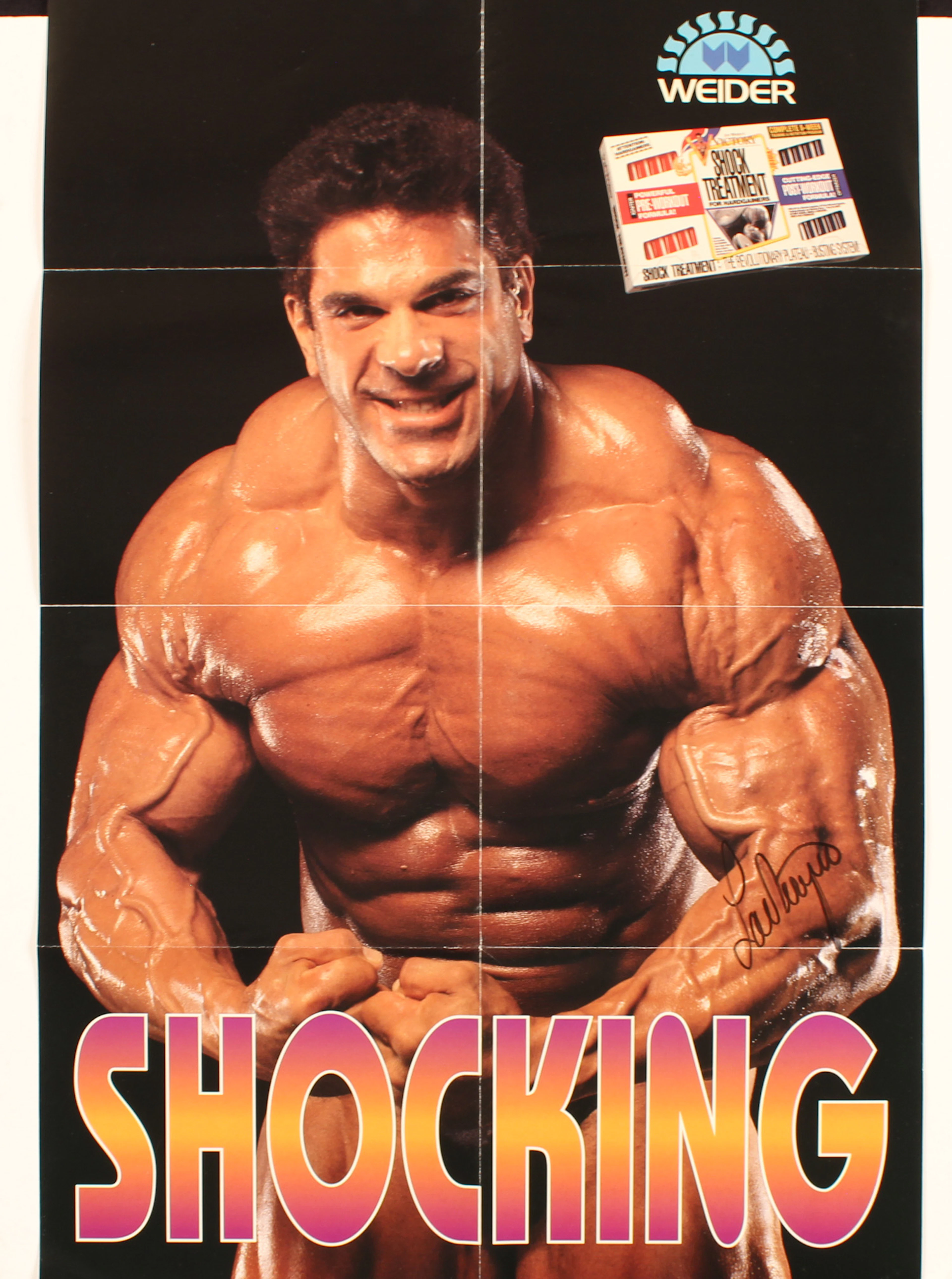 Lou Ferigno Signed Weider Promotional 11x17 Poster