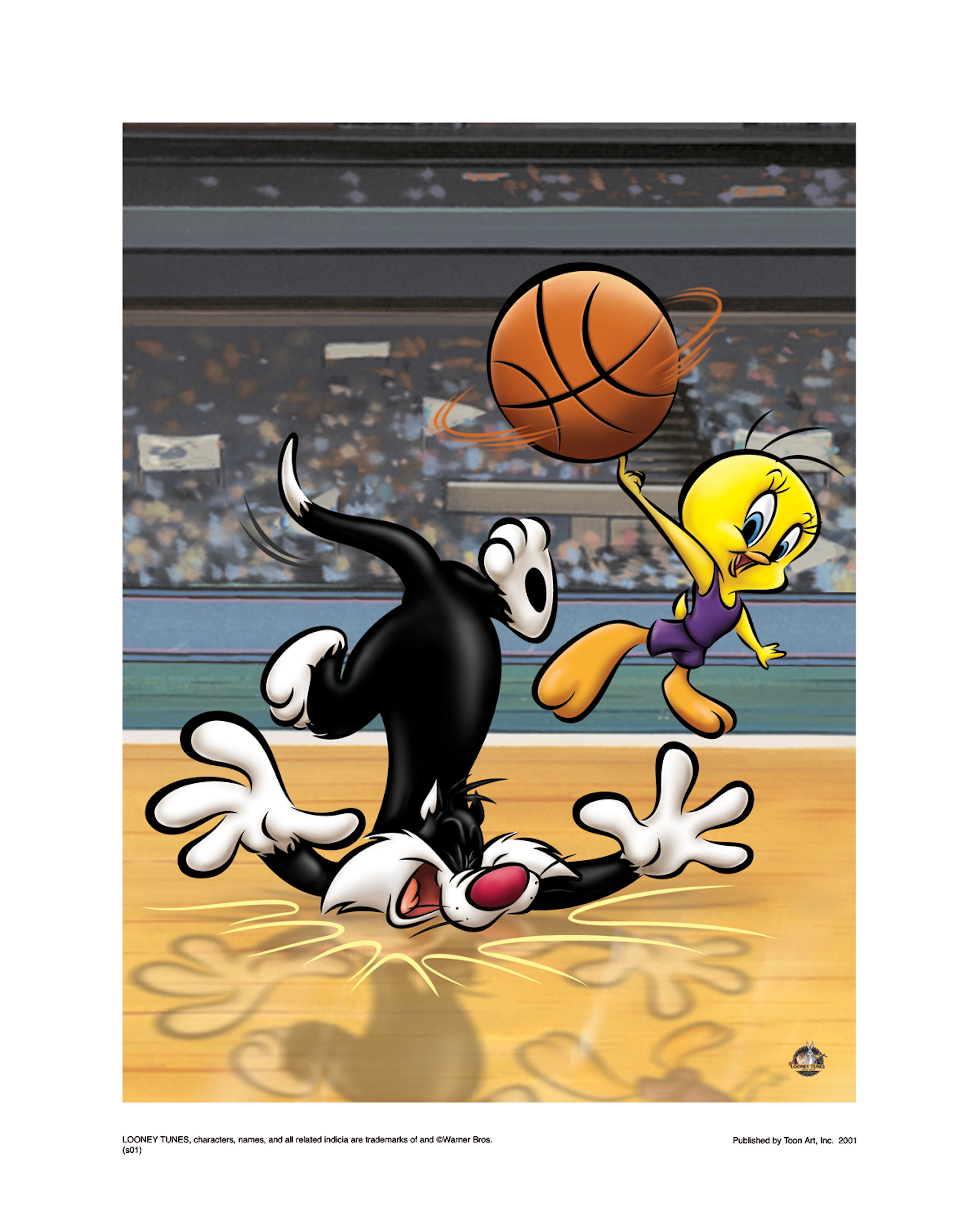 Sylvester and Tweety 16x20 Basketball Giclee