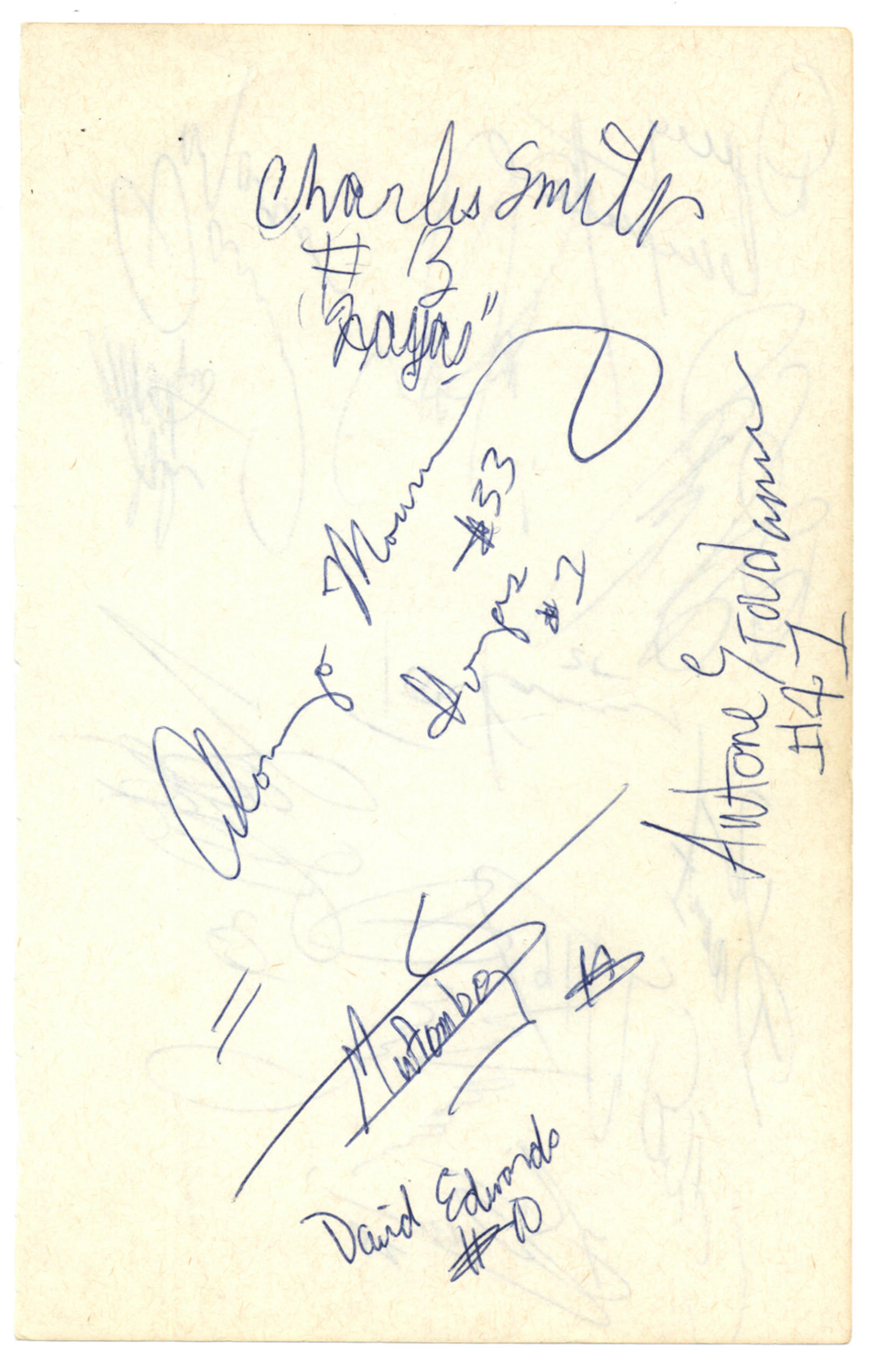 Sports Hall of Famers and Stars Signed 5x8 Album Page