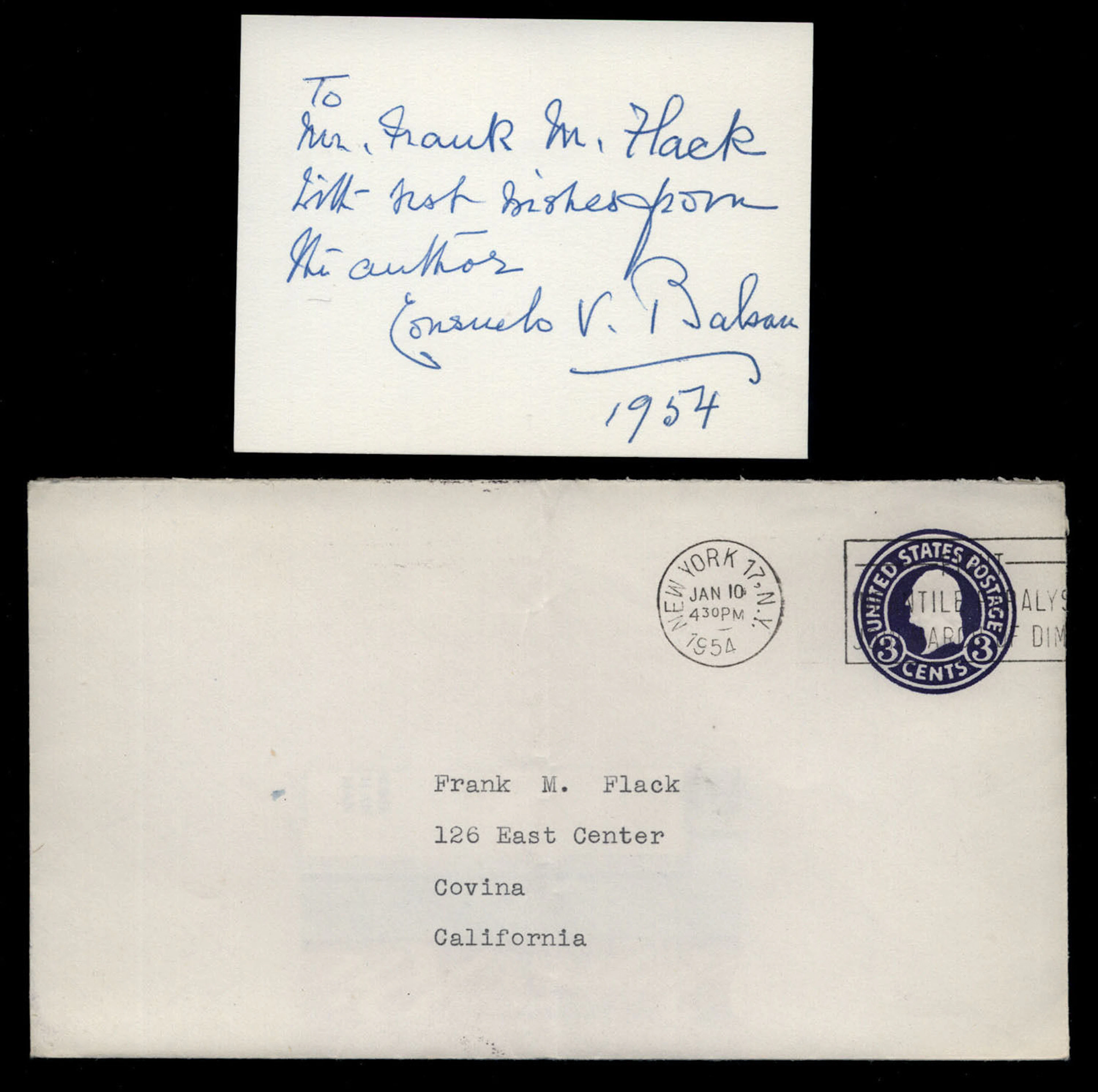 Consuelo Vanderbilt Balsan (d.1964) Signed Card