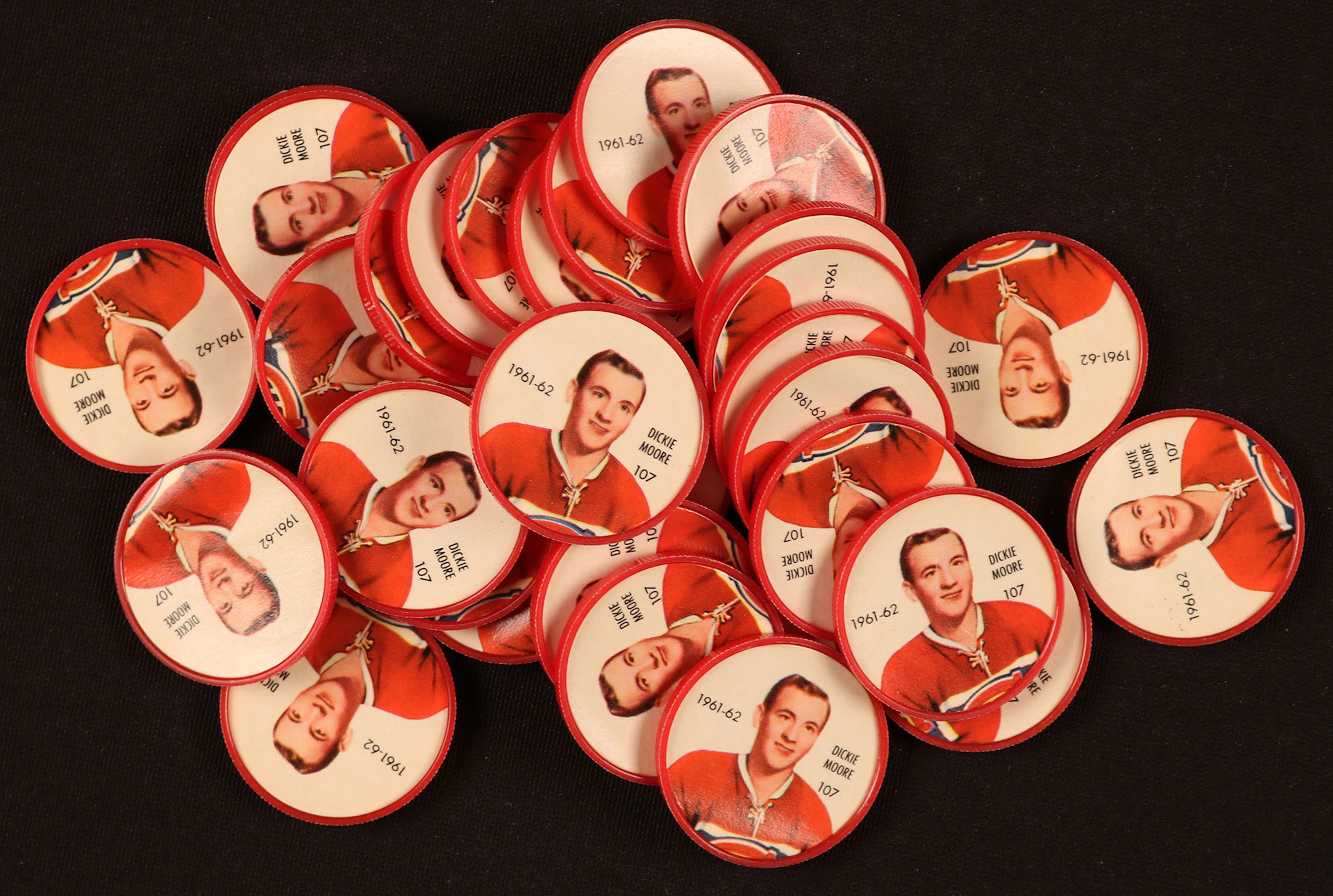 Lot of (181) 1961-62 Salada and Shirriff Hockey Coins