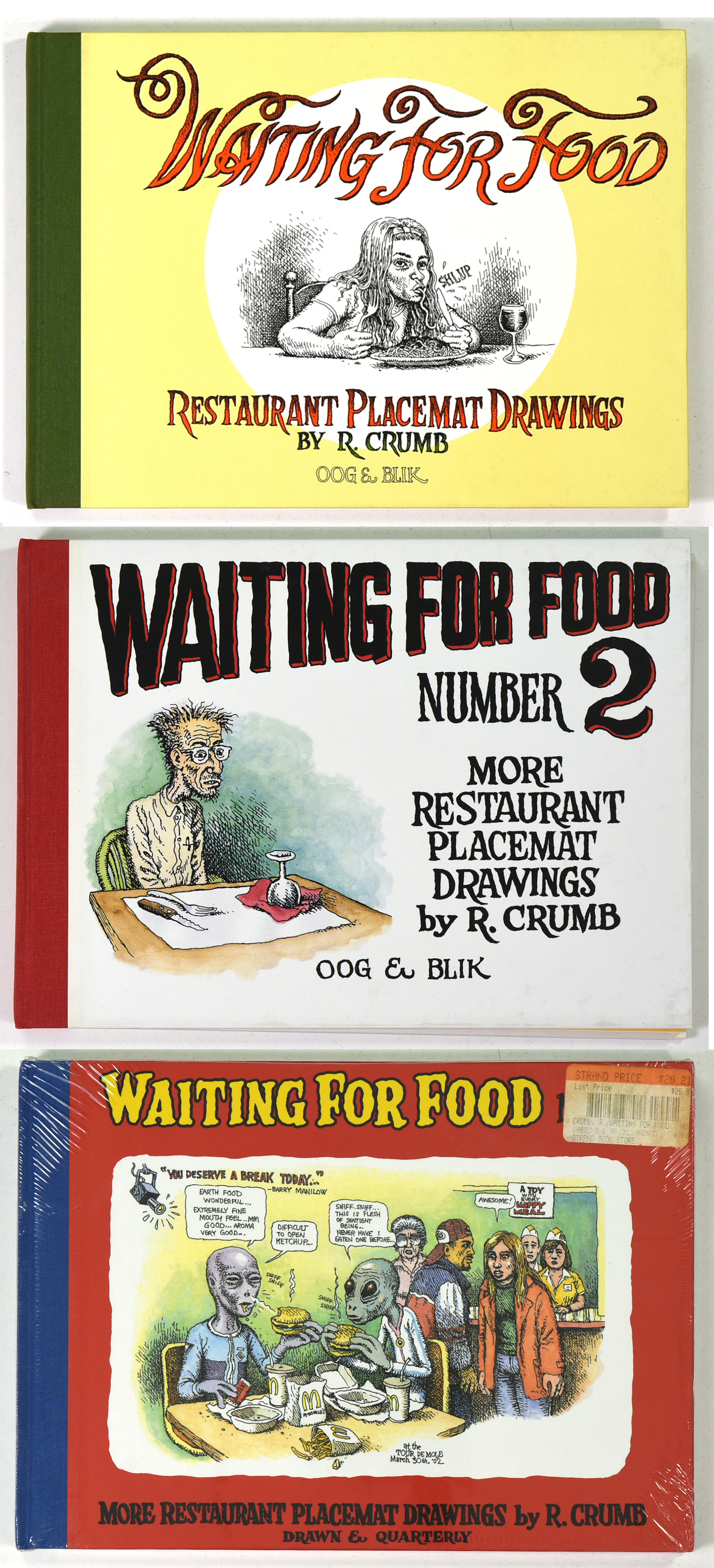 1995-2002-R. Crumb-Waiting For Food #1-3-Lot of 3 Books! PAE Graded Mint