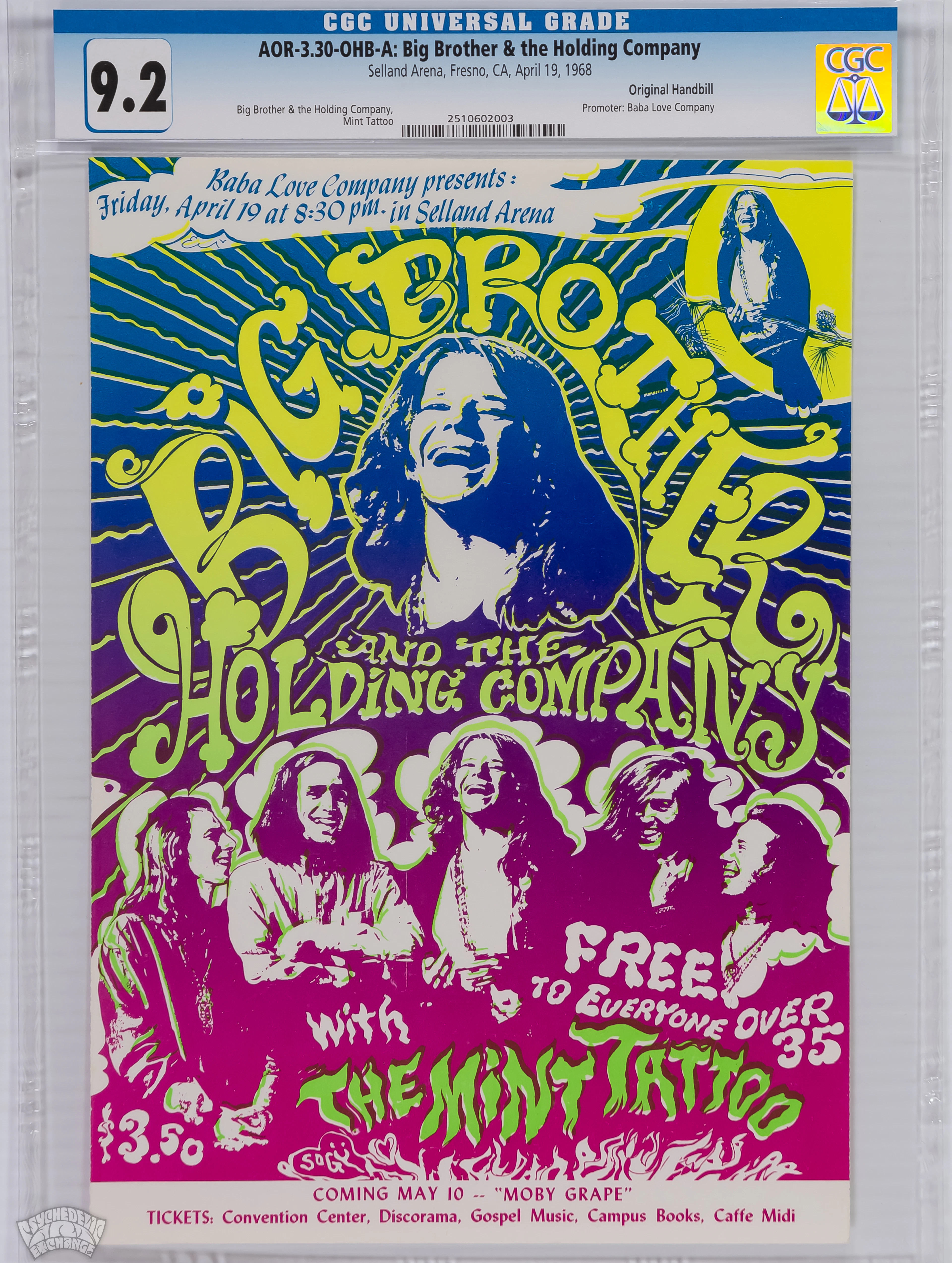 1968–AOR 3.30-OHB-A-Janis Joplin Big Brother & the...
