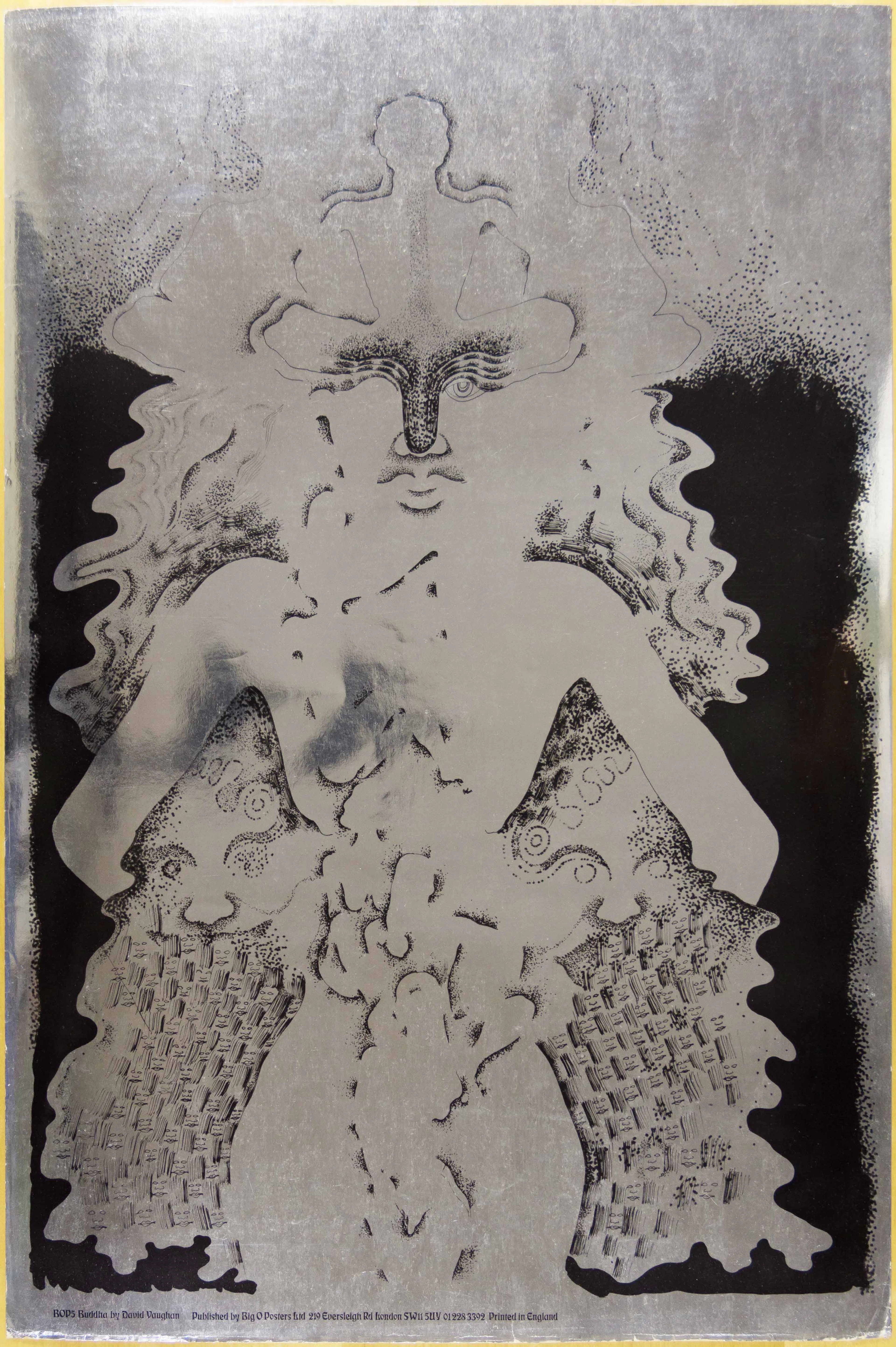 1969-Buddha-Big O Posters Silver Foil Poster-PAE Graded Excellent "77"