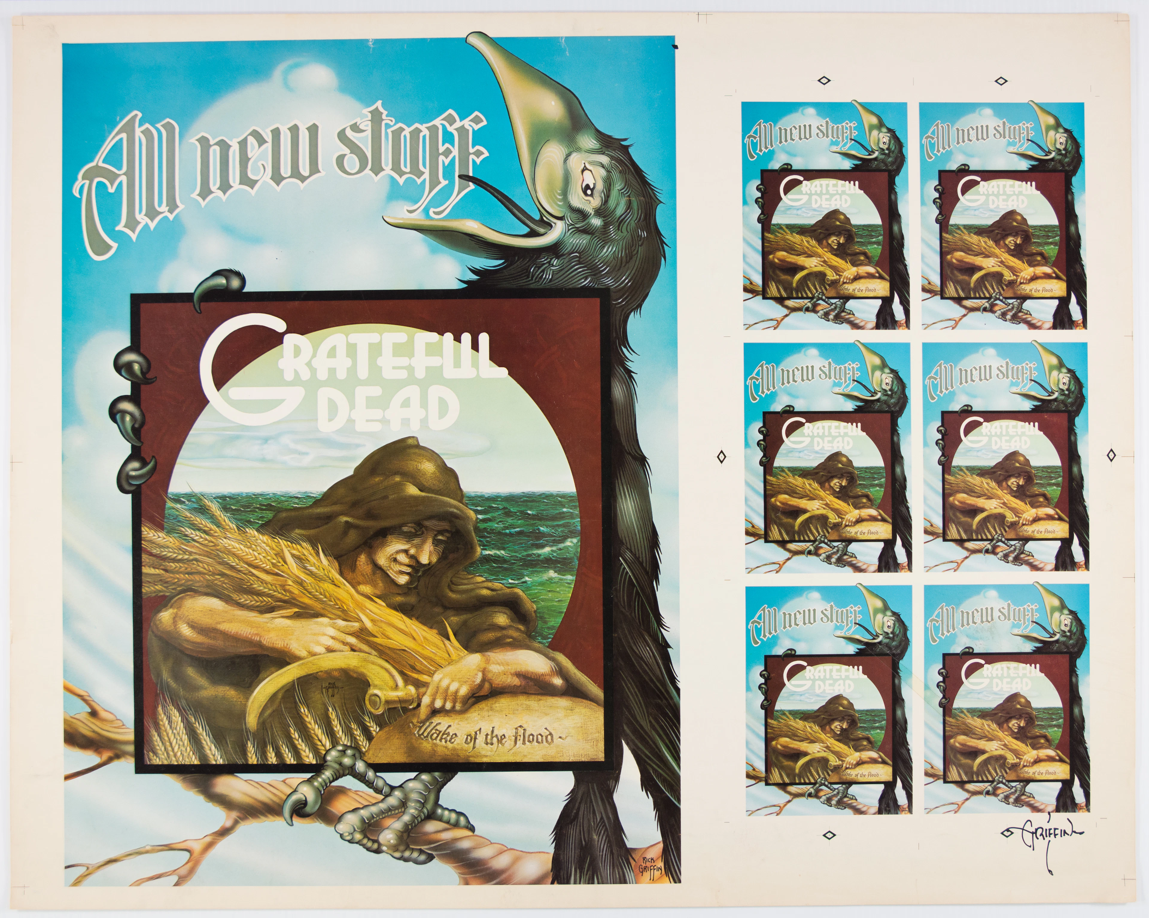 1973–Grateful Dead-Wake of the Flood UNCUT PROOF Promo...