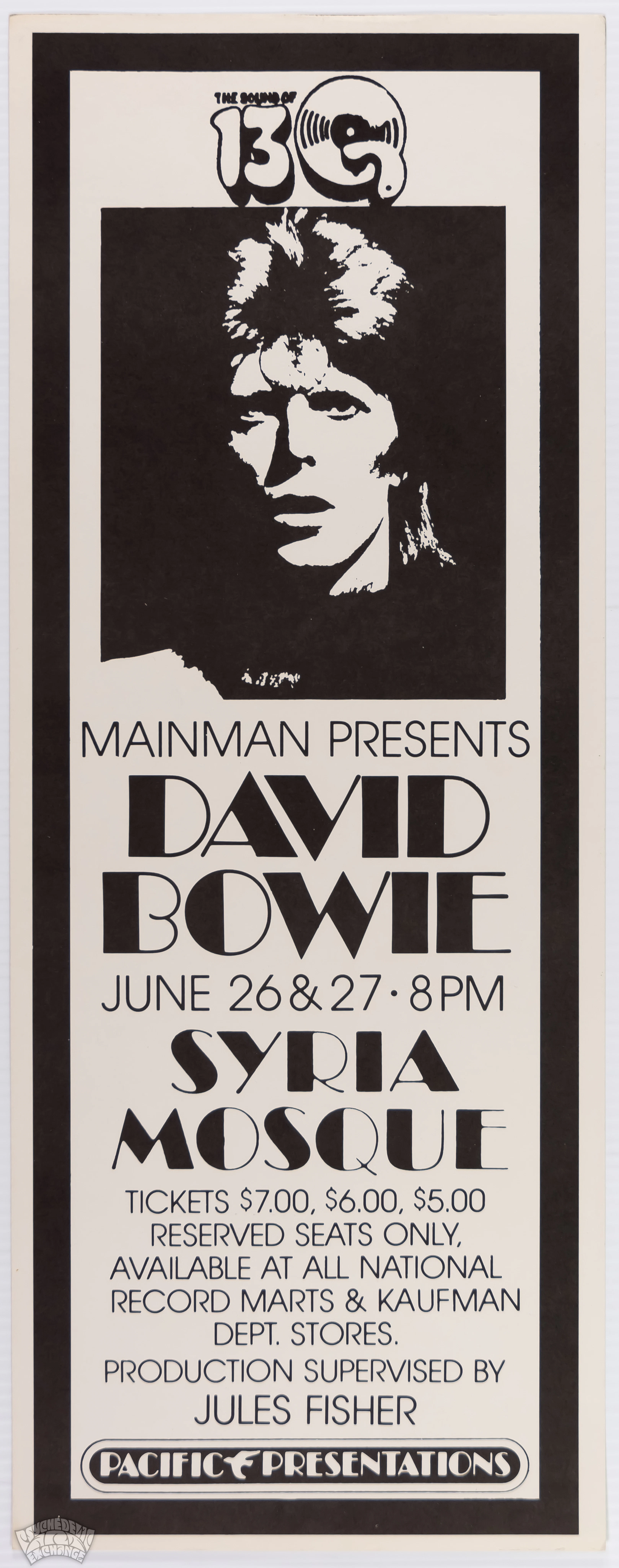 1974-David Bowie-Pittsburgh Syria Mosque Concert...