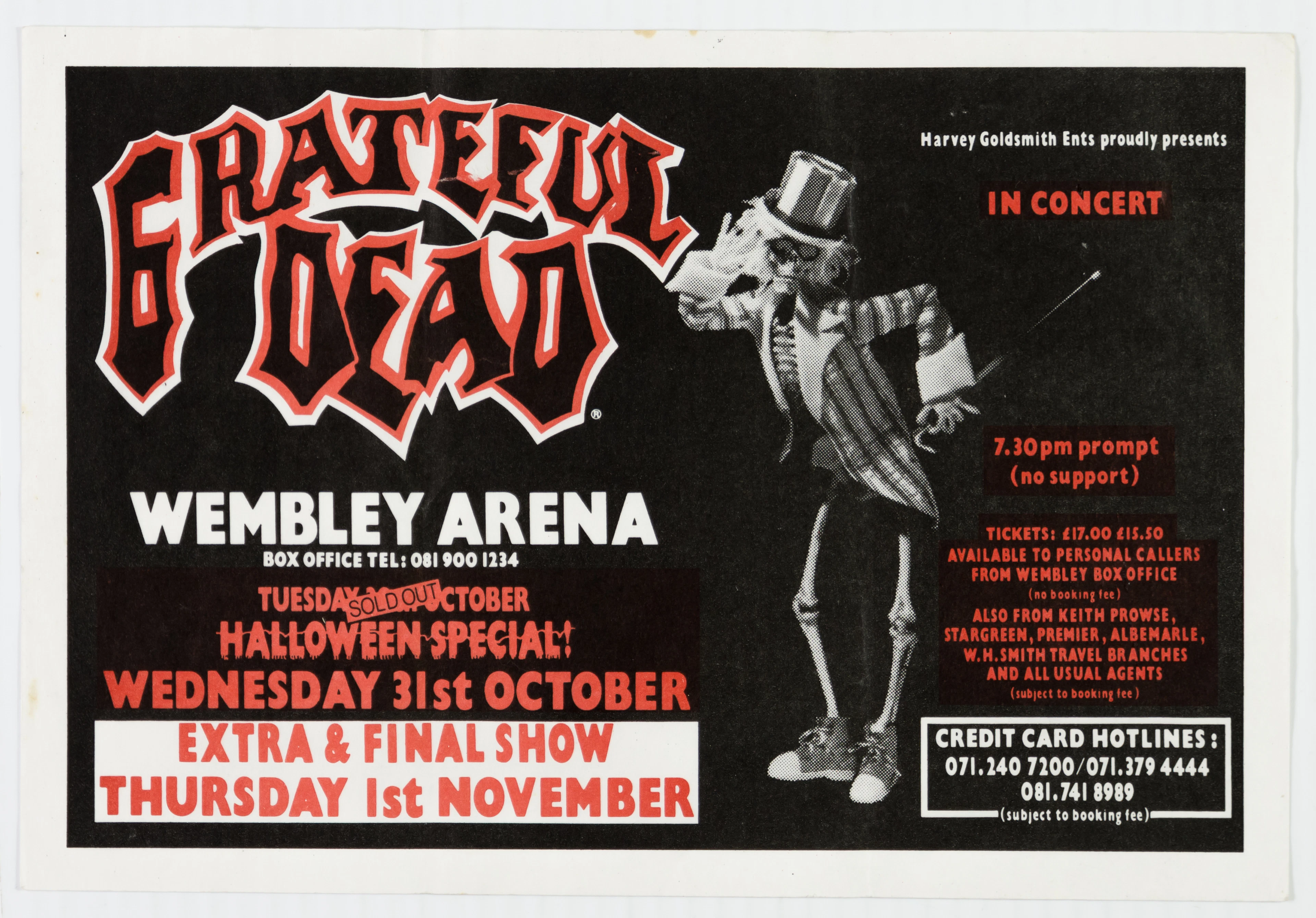 1990–Grateful Dead-Wembley Arena London Halloween Run...