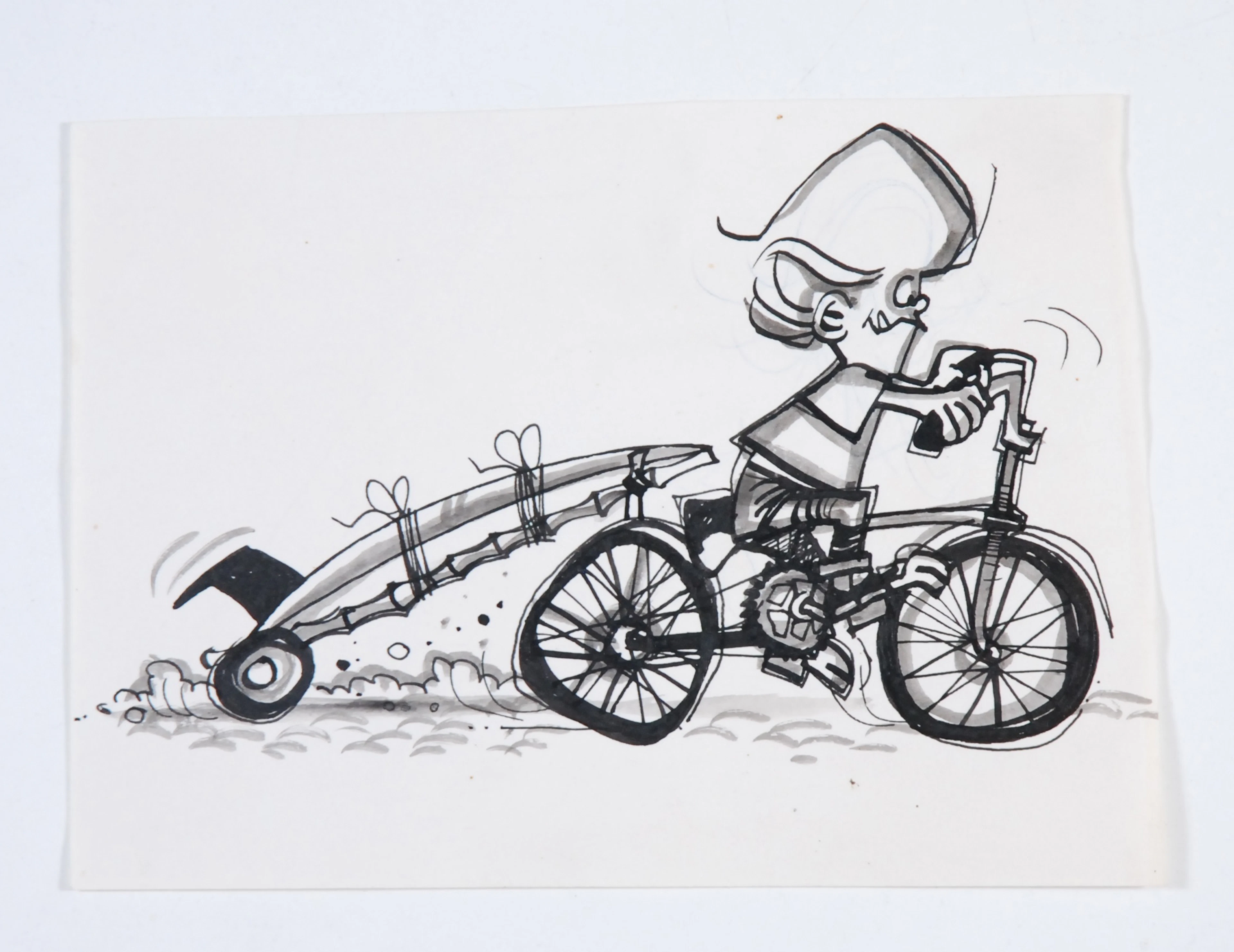 1964-Rick Griffin ORIGINAL ART! Murphy Rides to the...