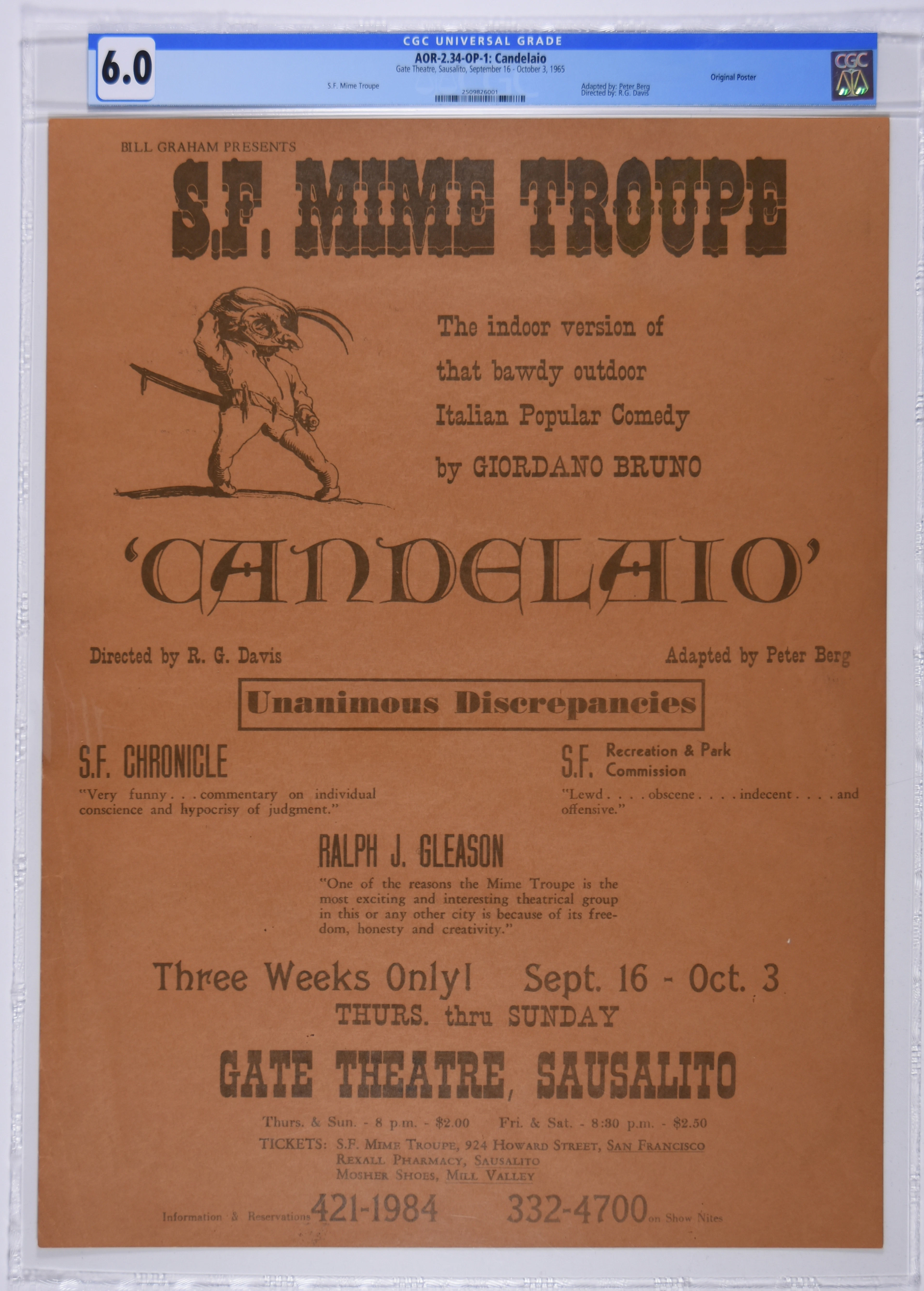 1965-AOR 2.34-OP-1-The Gate Theatre-ULTRA RARE & EARLY...