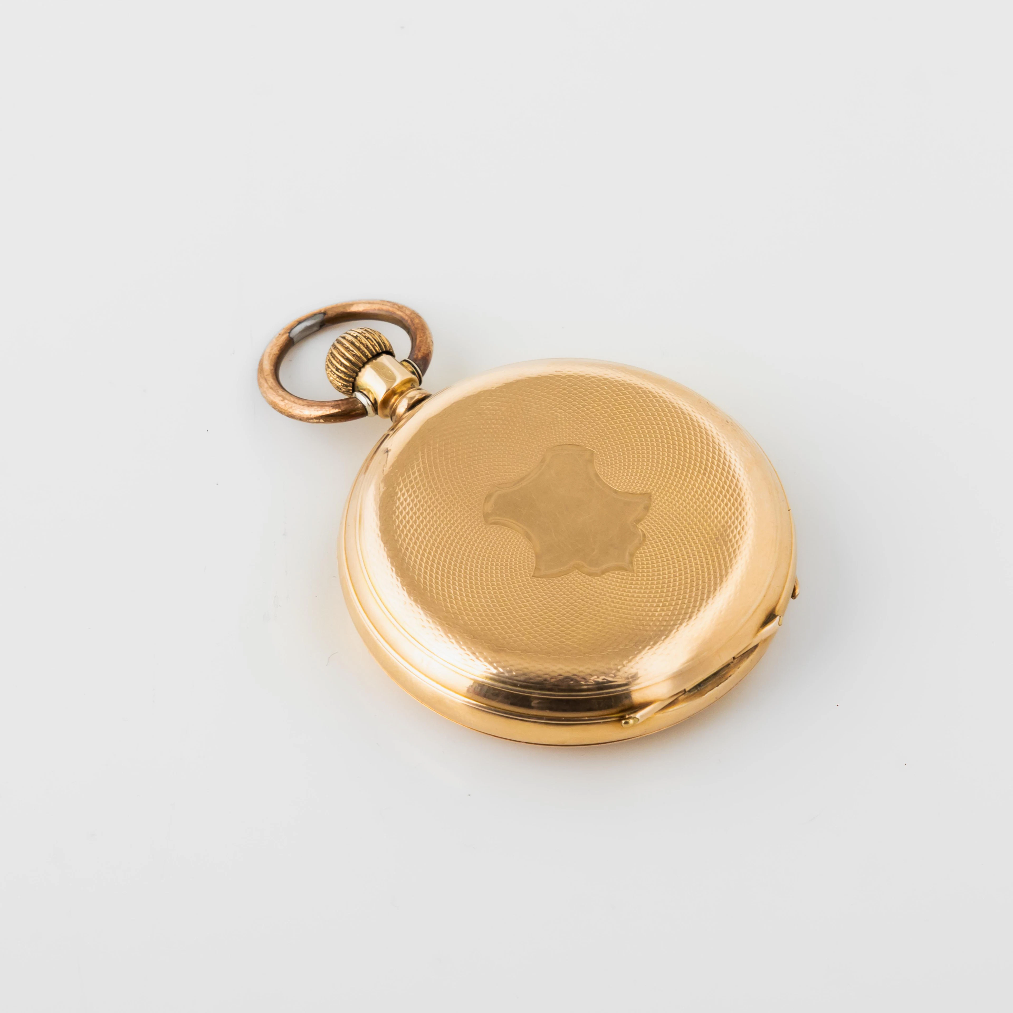REMONTOIR, Savonettur, 14K guld.
