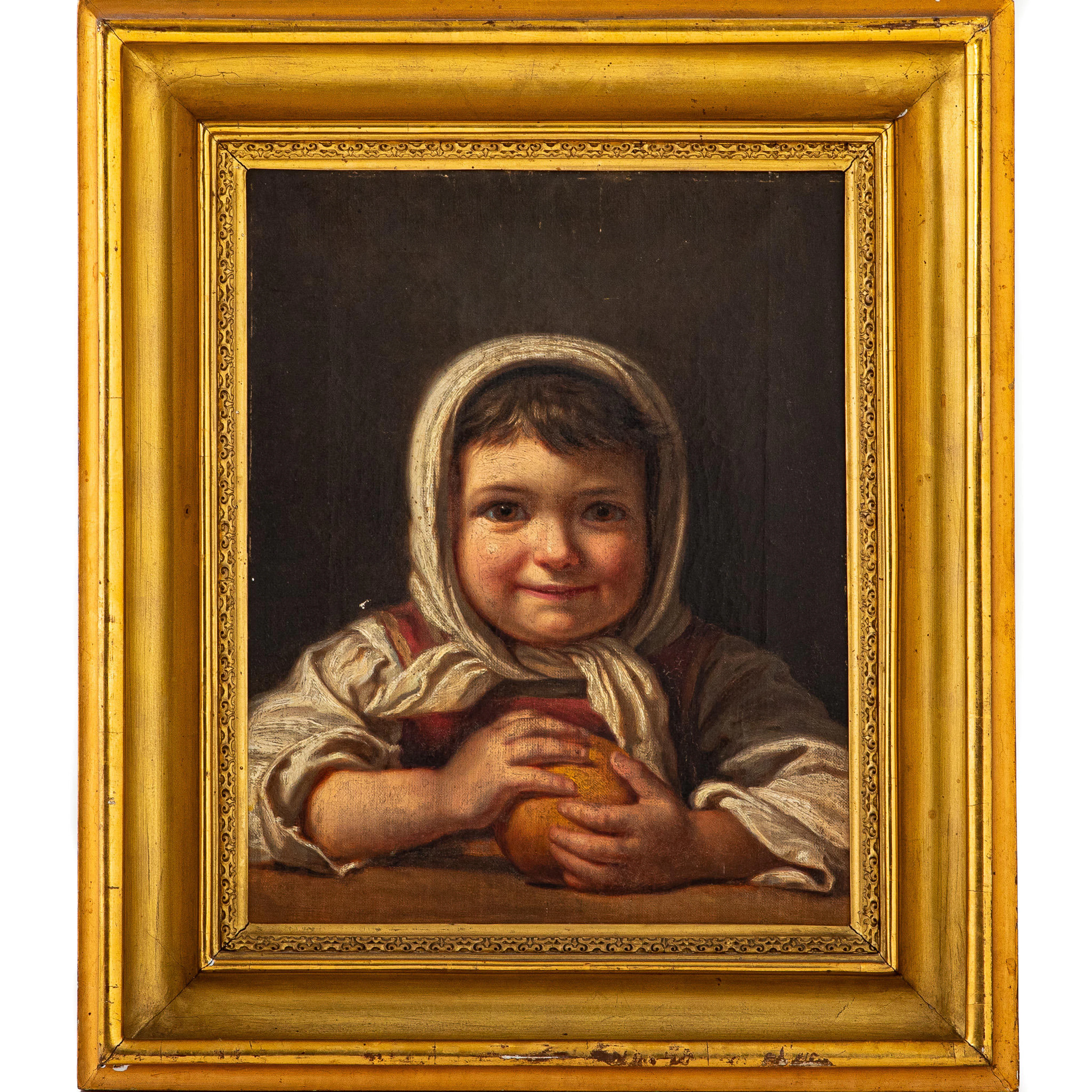 AMALIA LINDEGREN, efter, "Flicka med apelsin", olja på duk, 1800/1900-tal